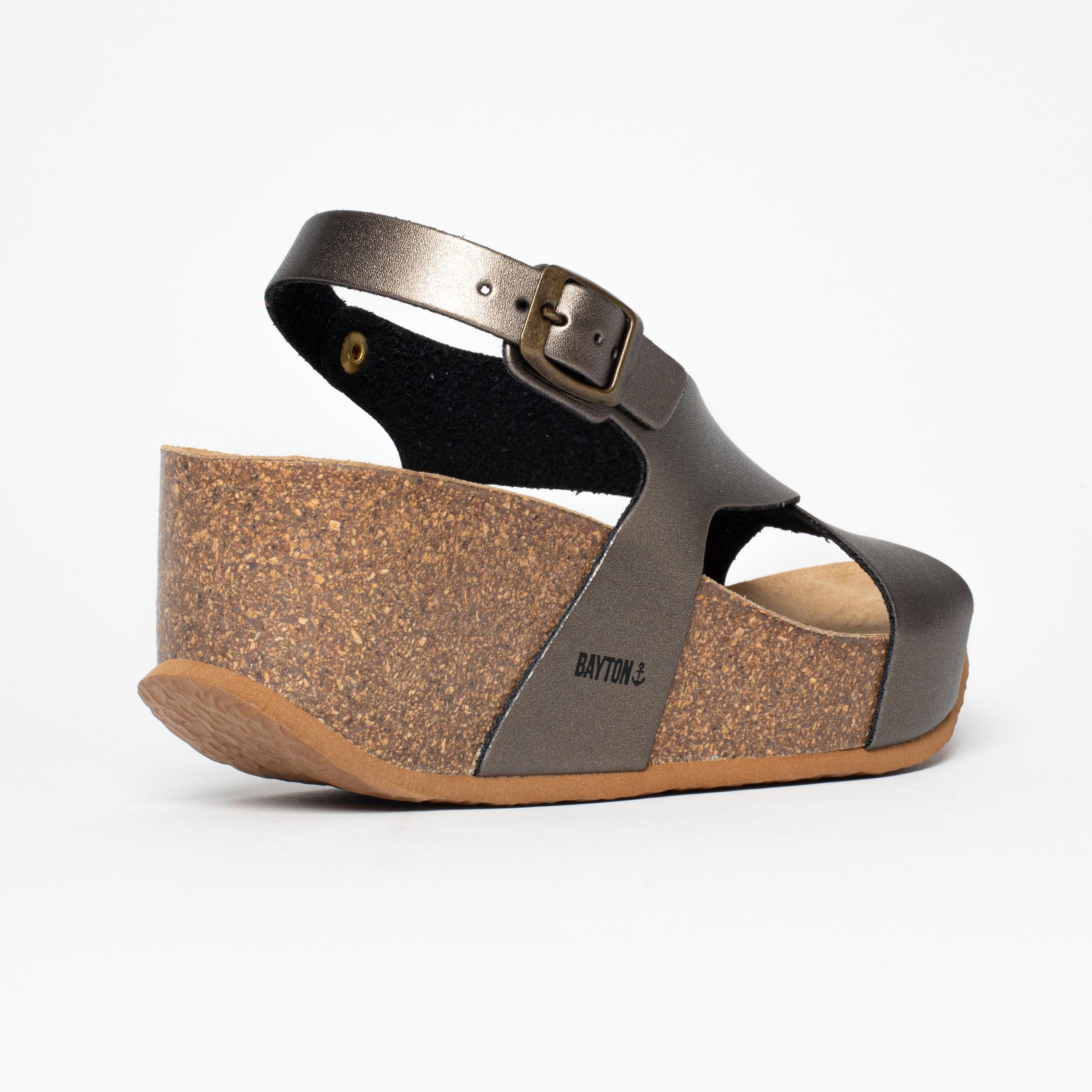 Rea Anthracite Grey Wedge and Semi-Wedge Sandals