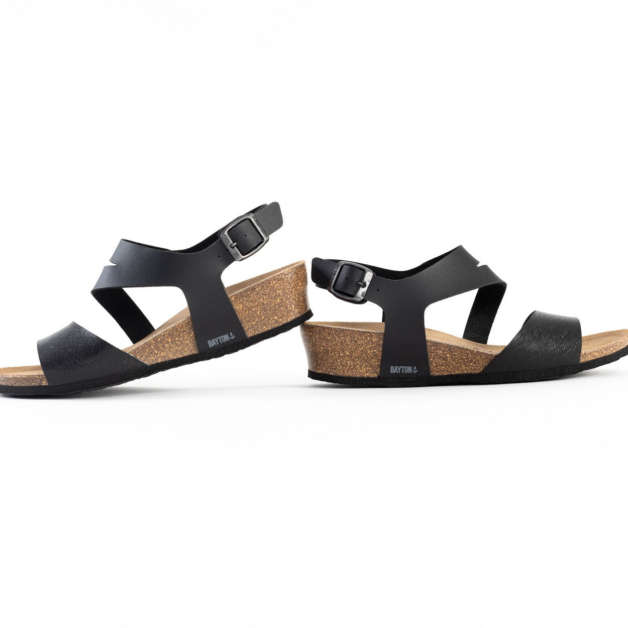 Reus Black Wedge and Semi-Wedge Sandals