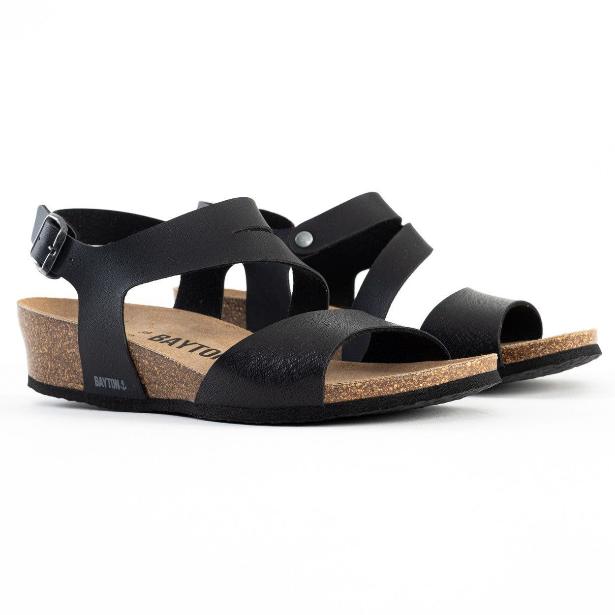 Reus Black Wedge and Semi-Wedge Sandals