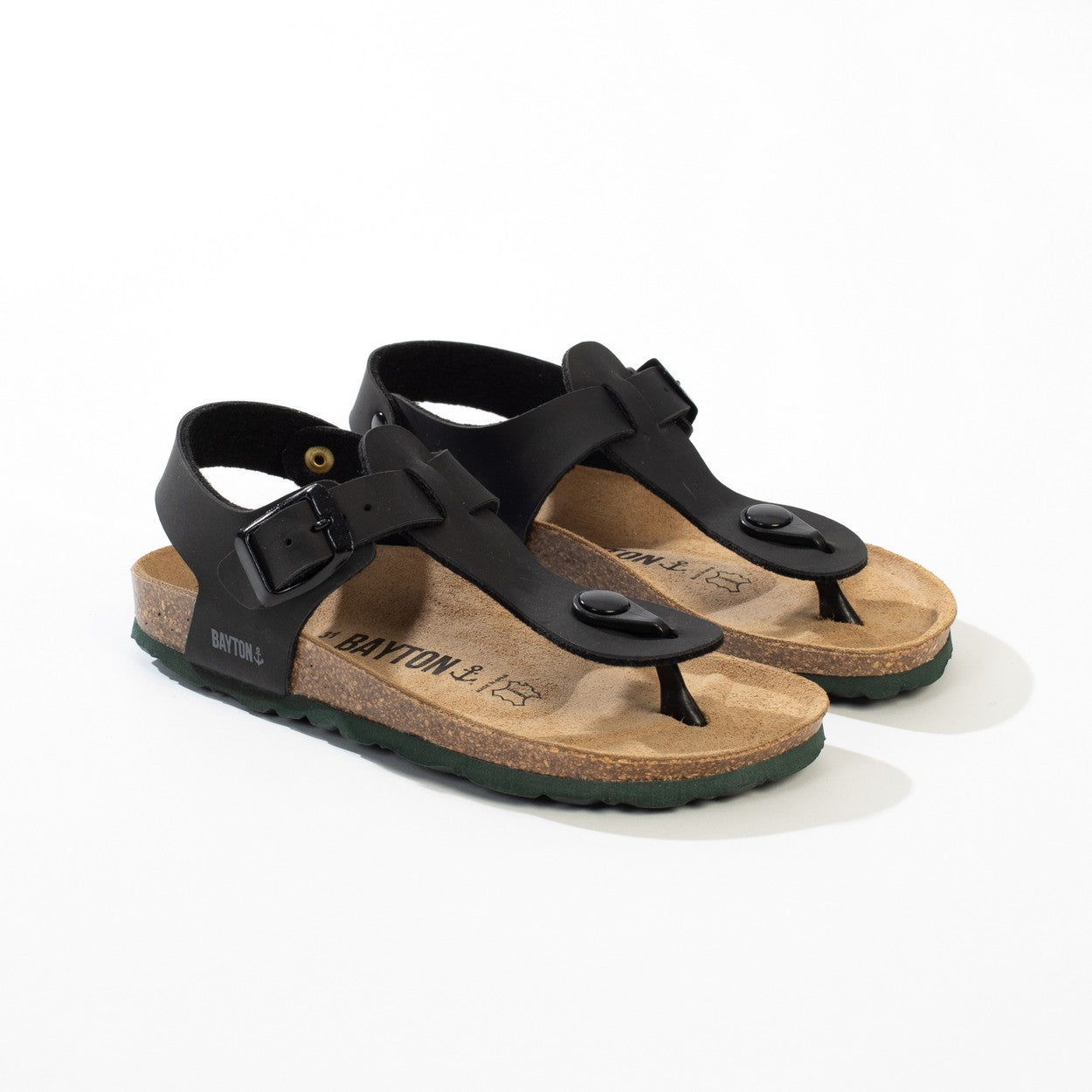 Sandalias Rhea con puntera abierta Negro