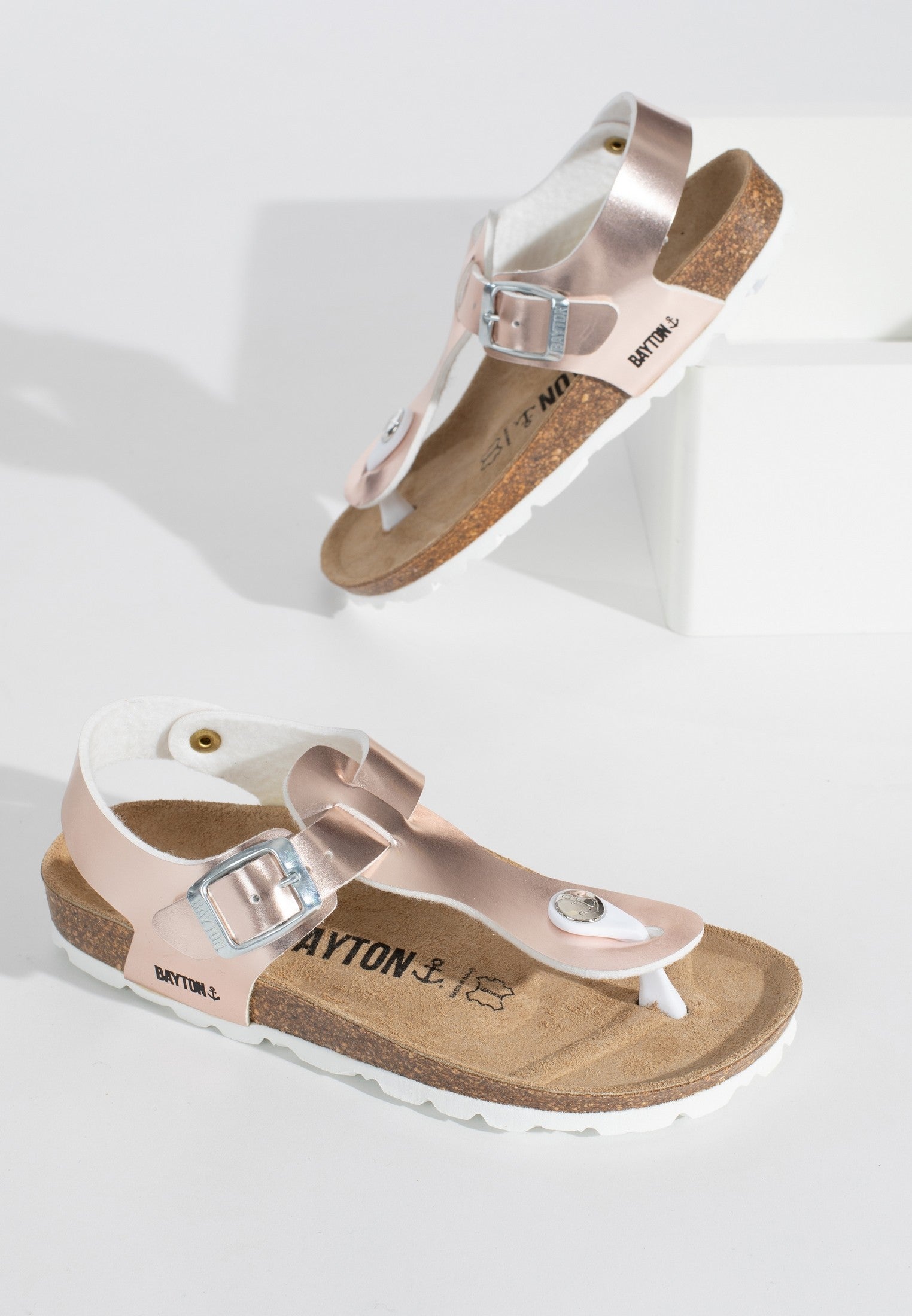 Rose Gold Rhea Toe-Toe Sandals