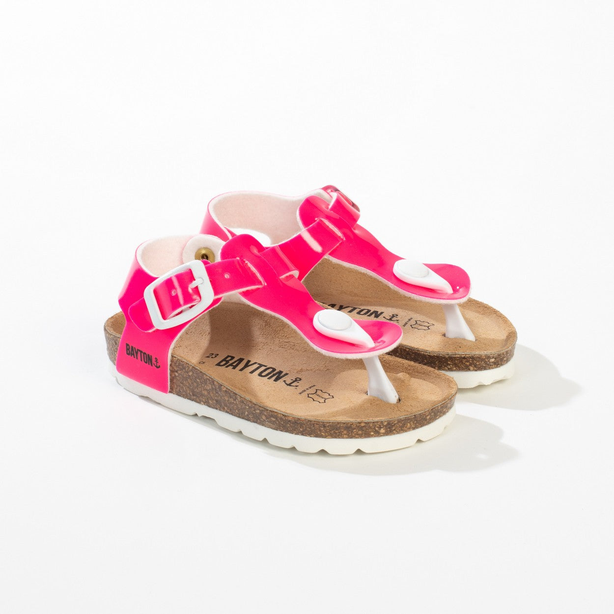 Neon Pink Rhea Toe-Toe Sandals