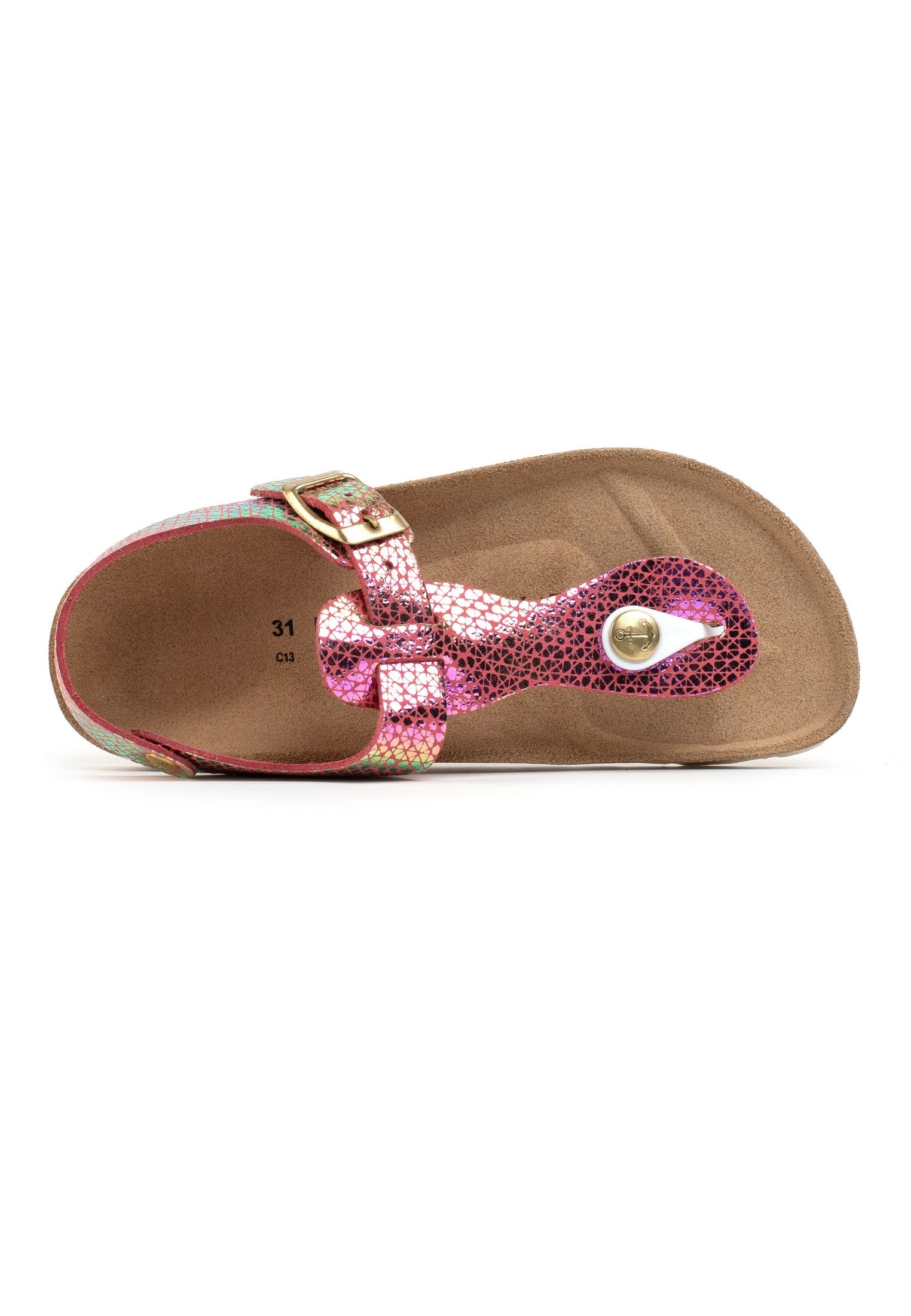 Rhea Open Toe Sandals Pink Metallic