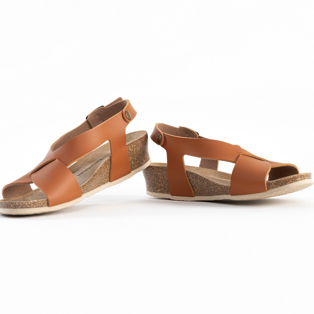 Salamanca Camel Wedge and Semi-Wedge Sandals