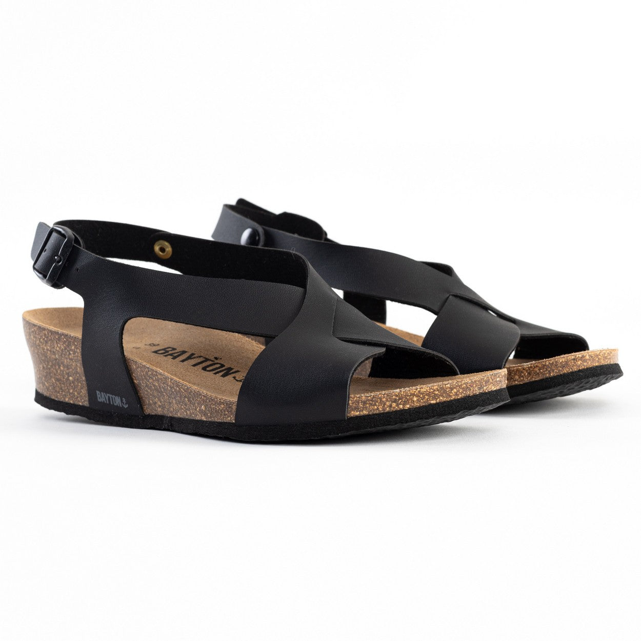 Salamanca Black Wedge and Semi-Wedge Sandals