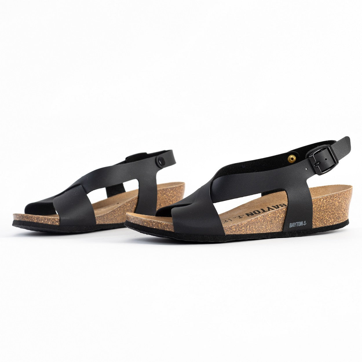 Salamanca Black Wedge and Semi-Wedge Sandals