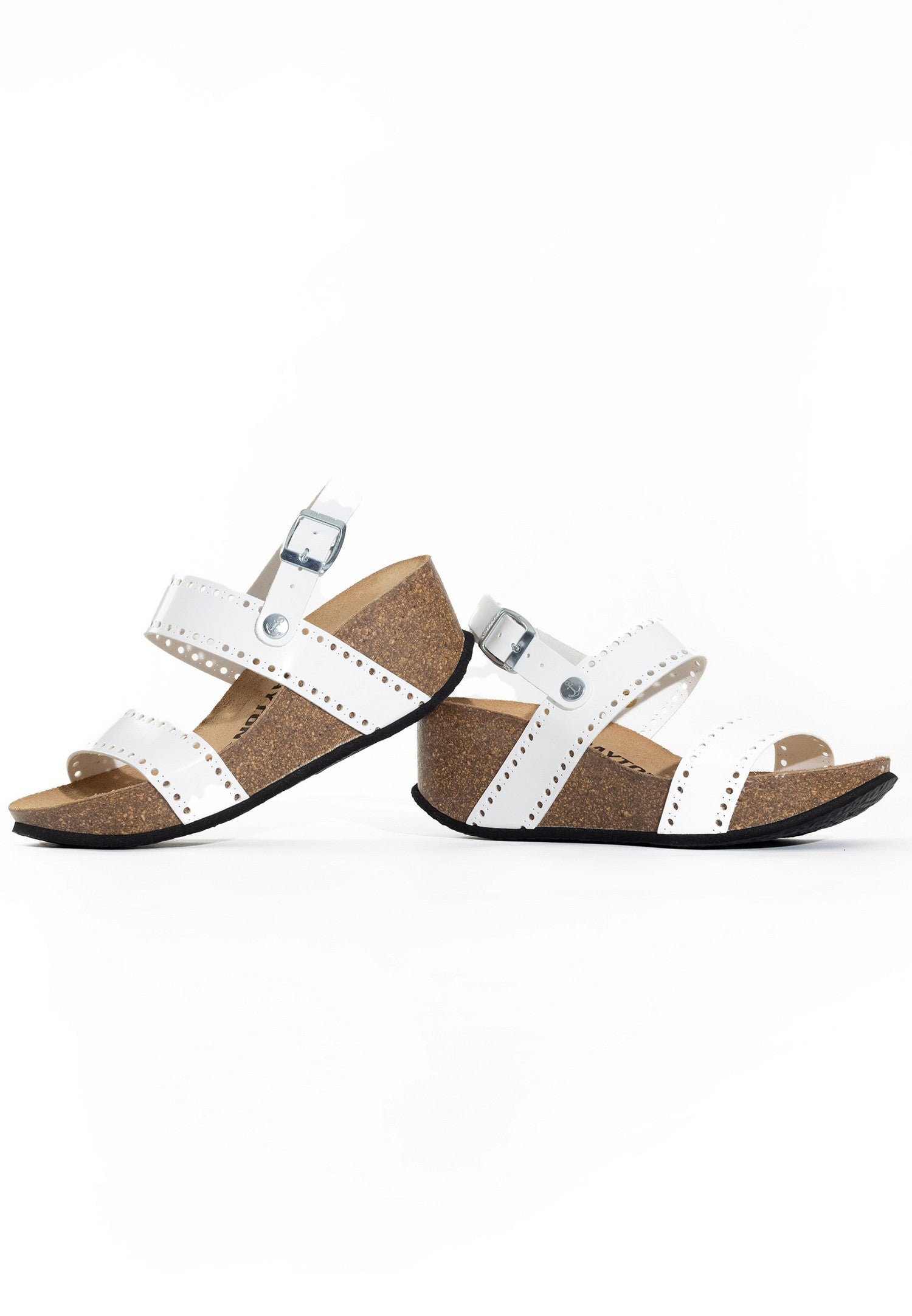 Selene White Wedge and Semi-Wedge Sandals