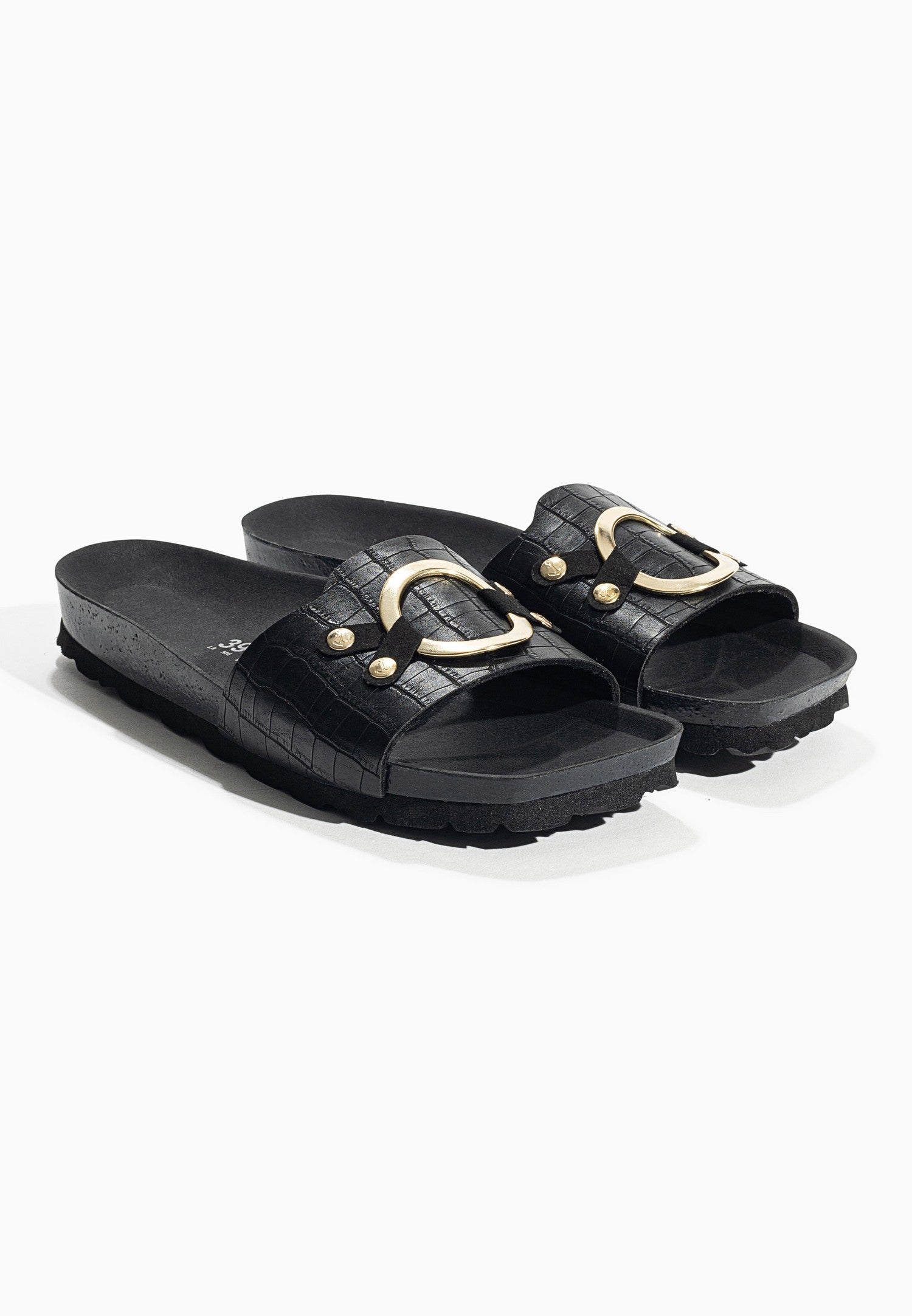 Black Siam 1 Strap Sandals