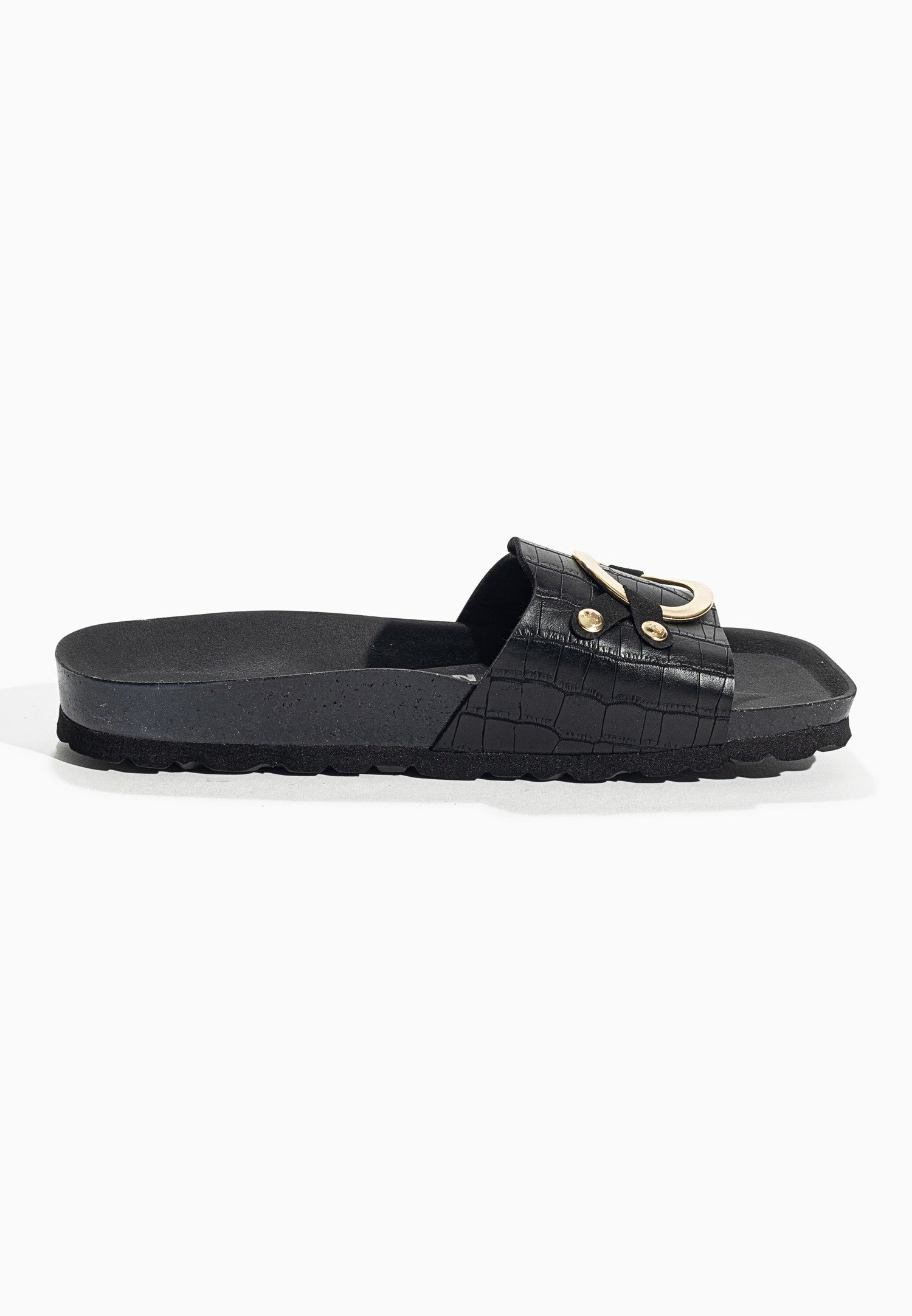 Black Siam 1 Strap Sandals