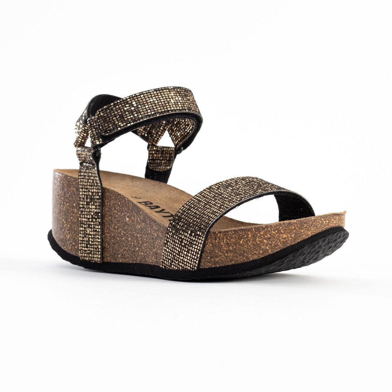 Sines Black Wedge and Semi-Wedge Sandals