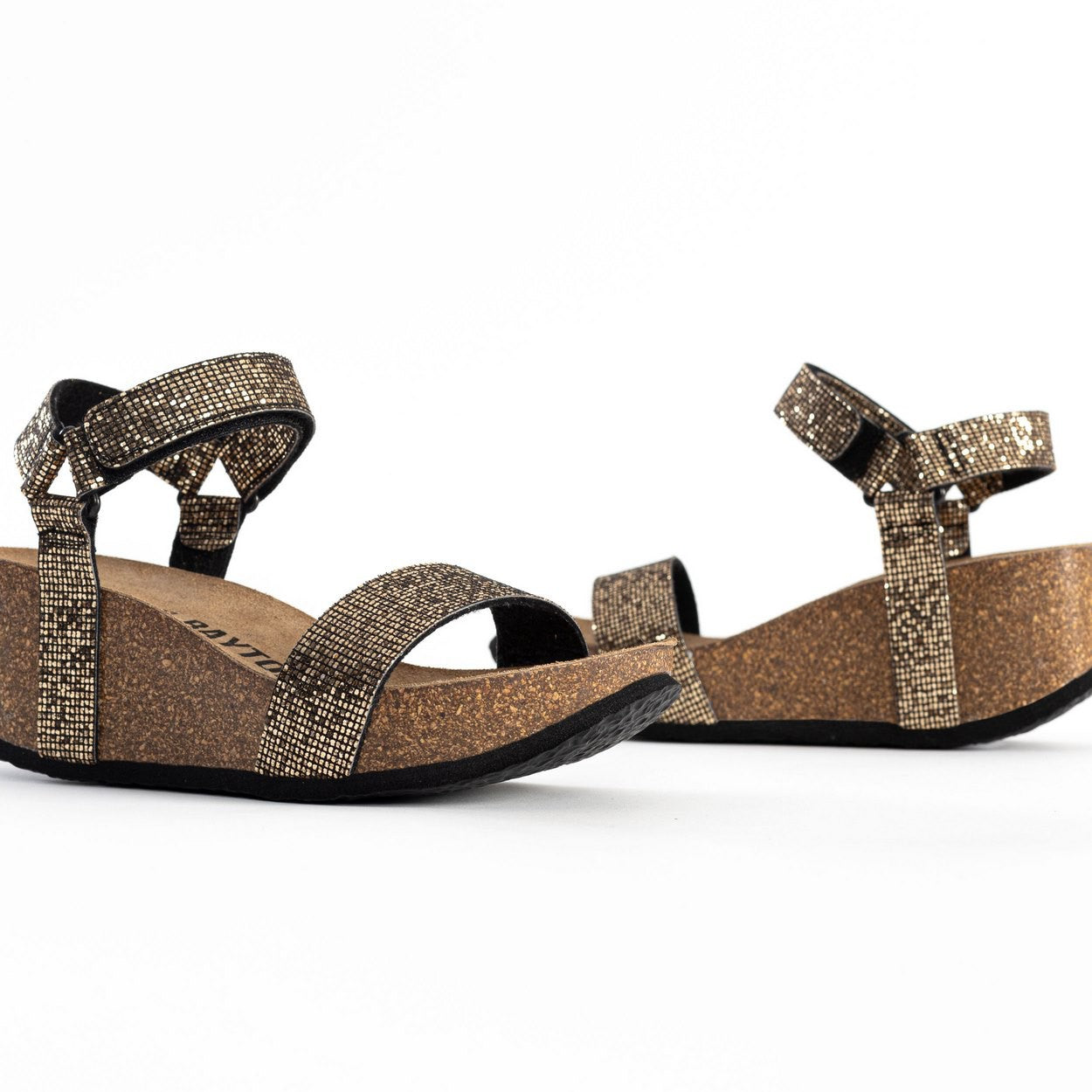 Sines Black Wedge and Semi-Wedge Sandals