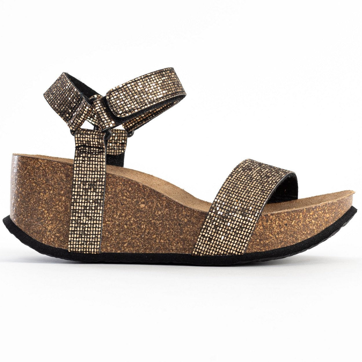 Sines Black Wedge and Semi-Wedge Sandals