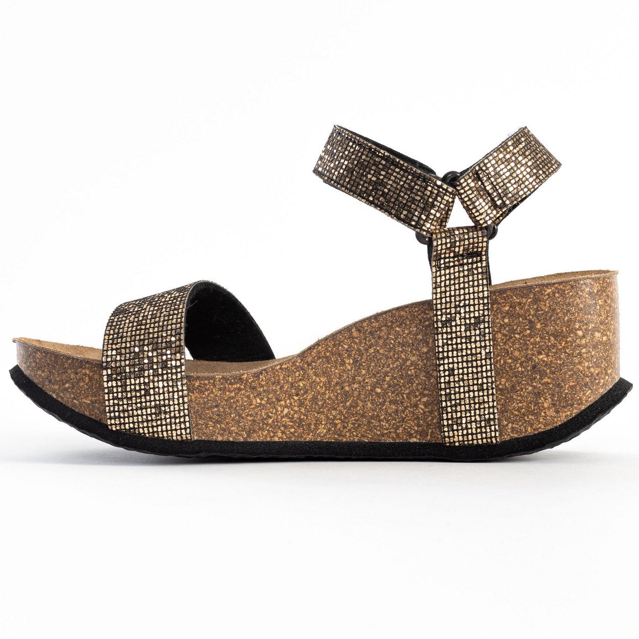 Sines Black Wedge and Semi-Wedge Sandals