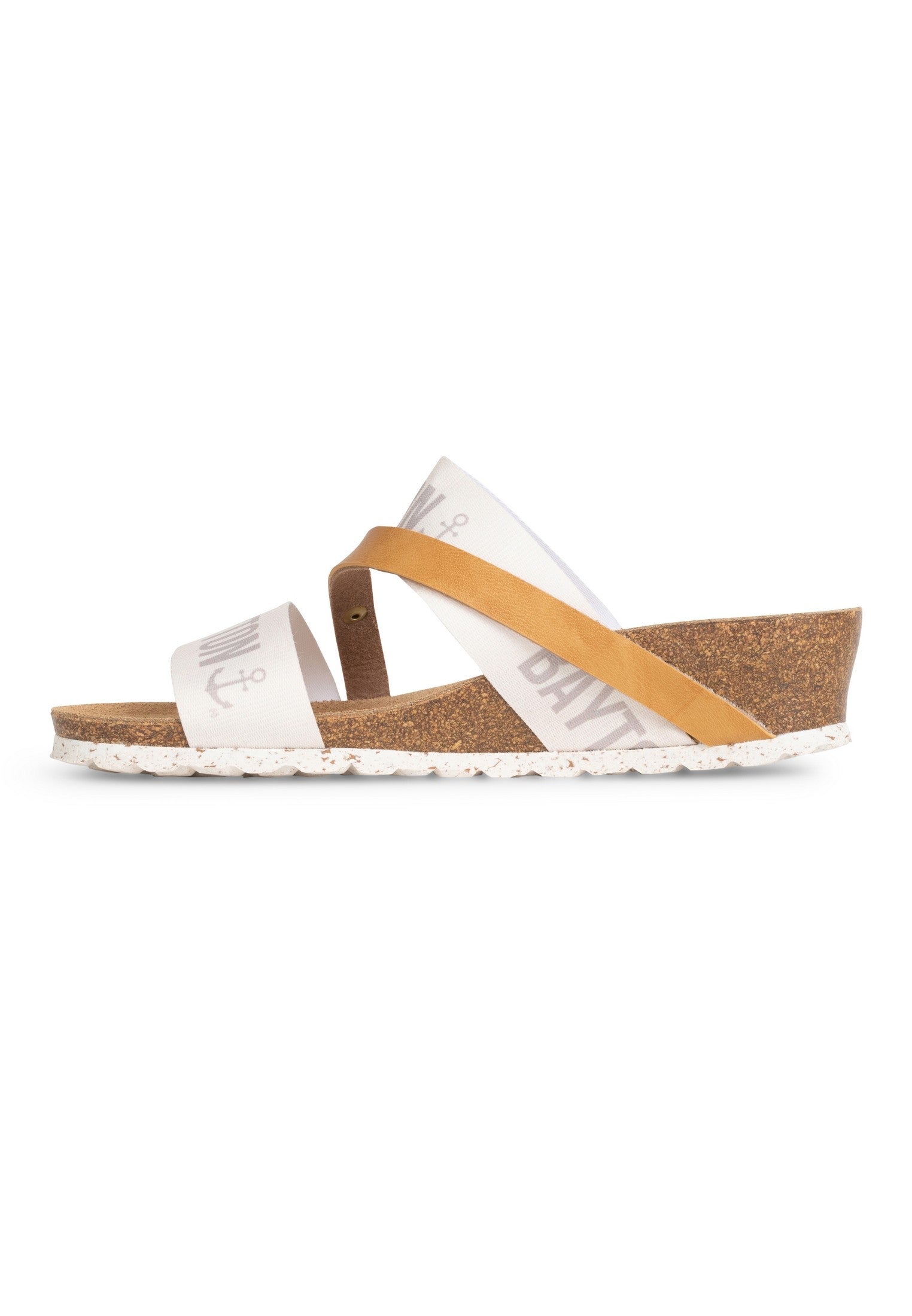 Sandalias Sistel Con Cuña Y Semicuña Beige Y Camel