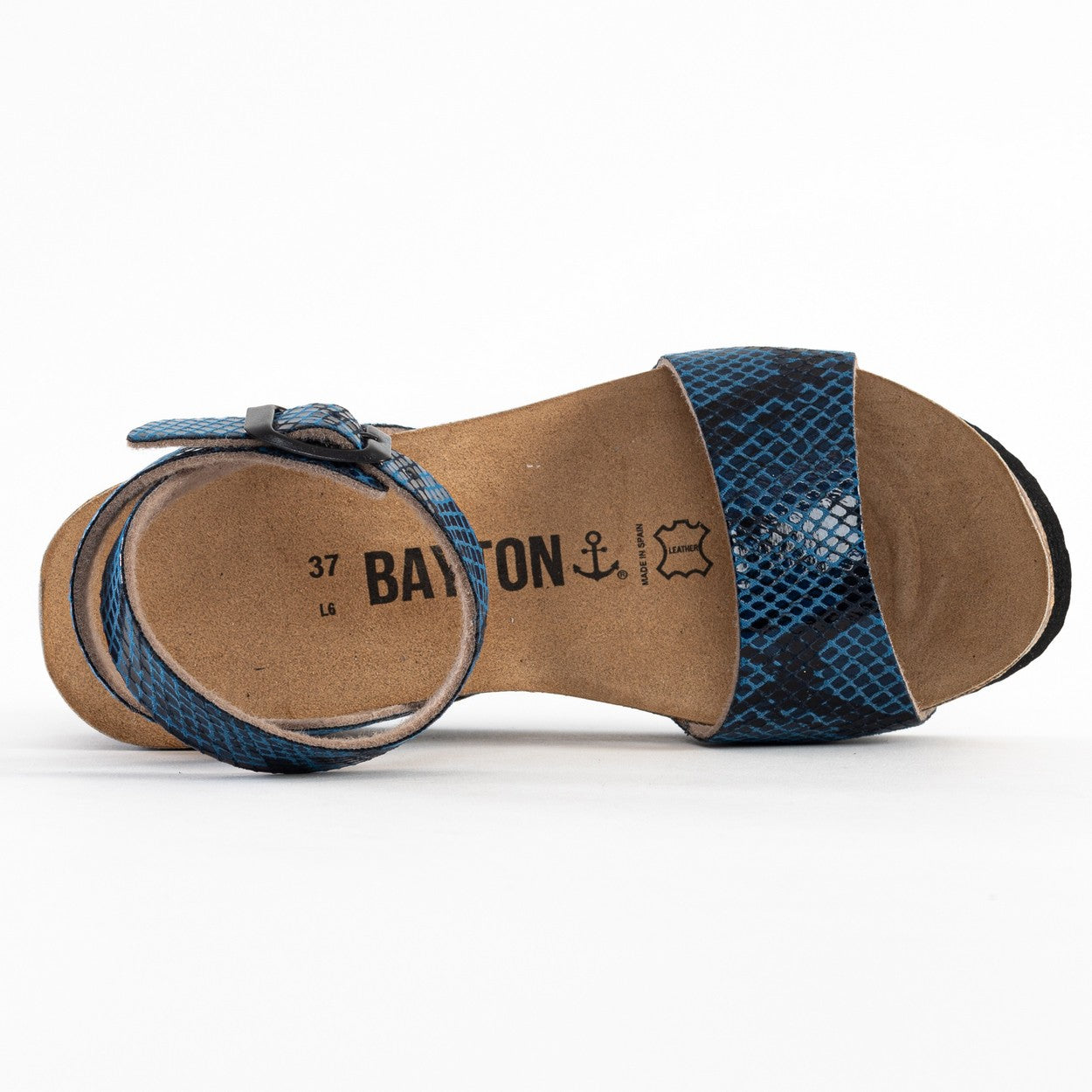 Sol Blue Python Wedge and Semi-Wedge Sandals