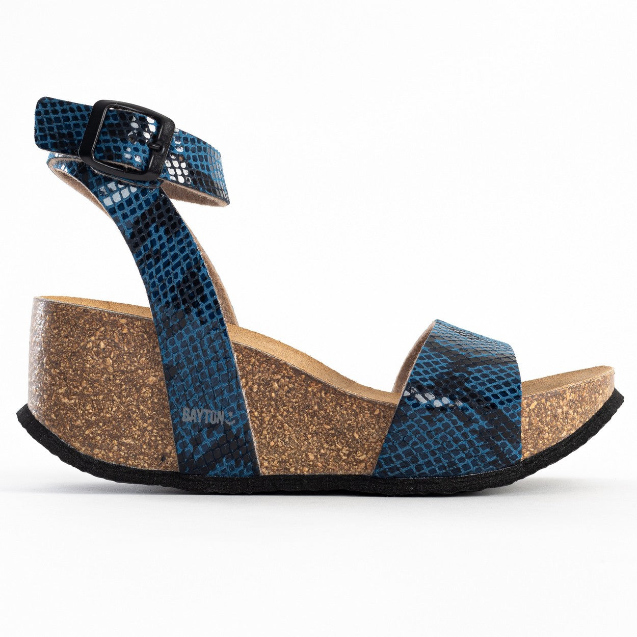 Sol Blue Python Wedge and Semi-Wedge Sandals