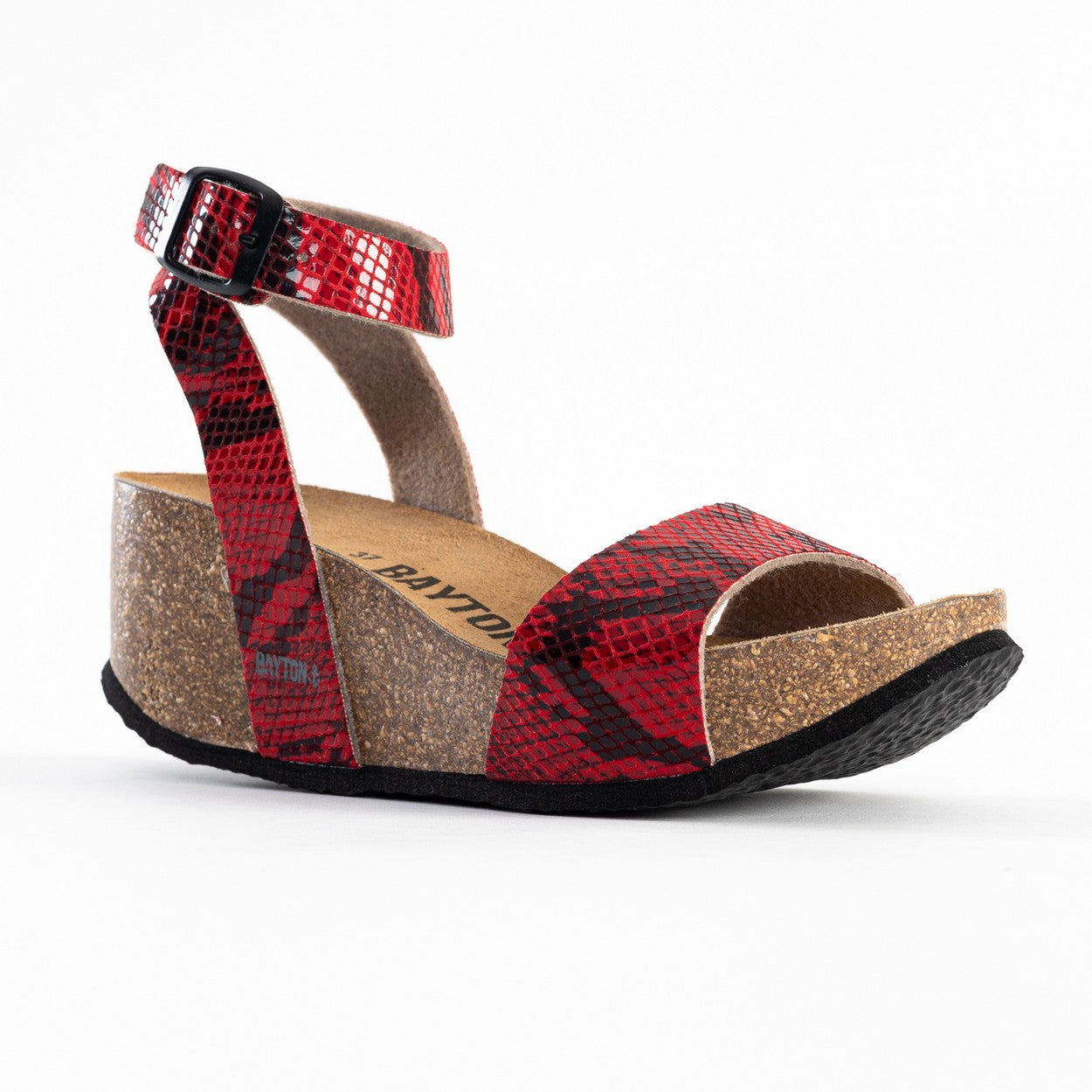 Sol Red Python Wedge and Semi-Wedge Sandals