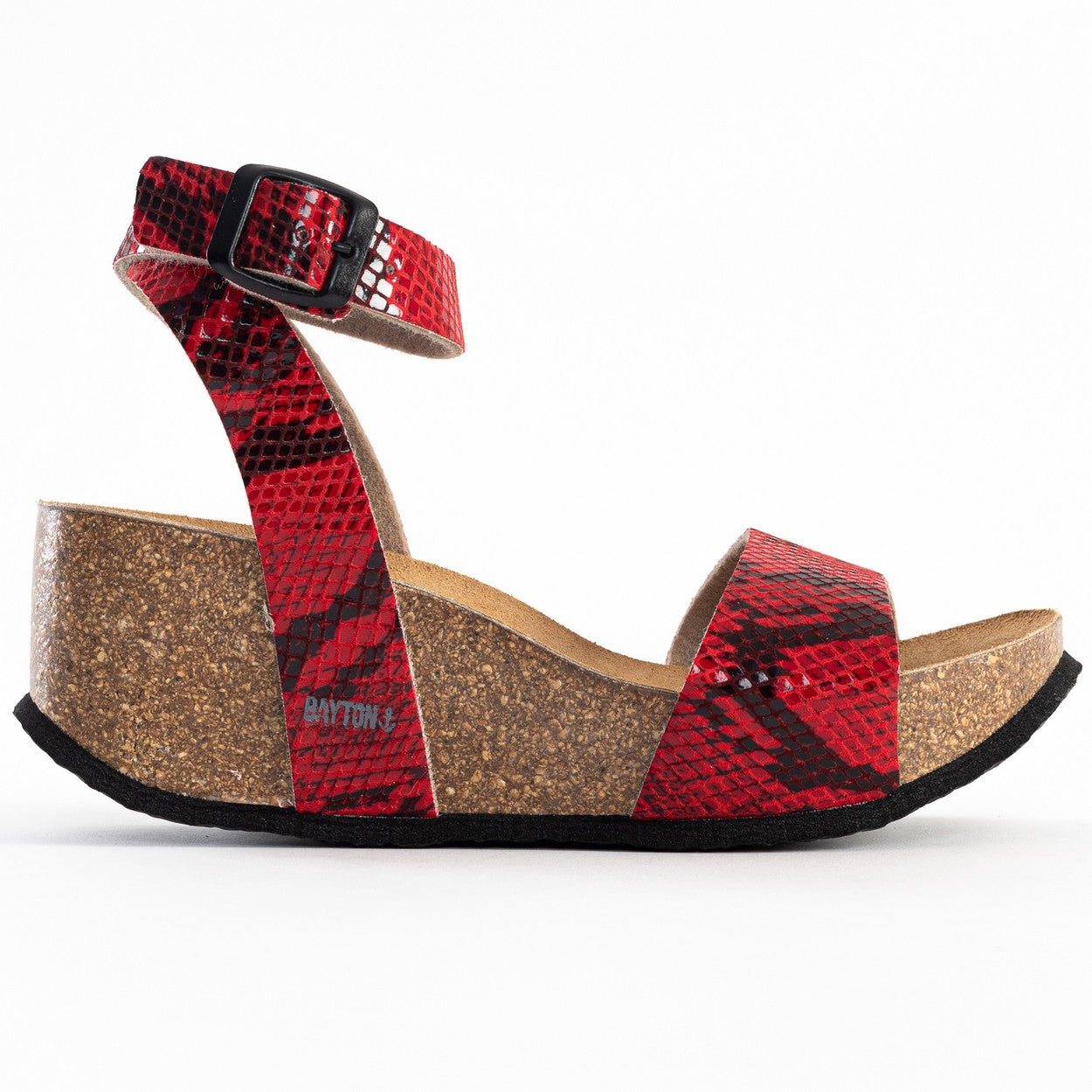 Sol Red Python Wedge and Semi-Wedge Sandals