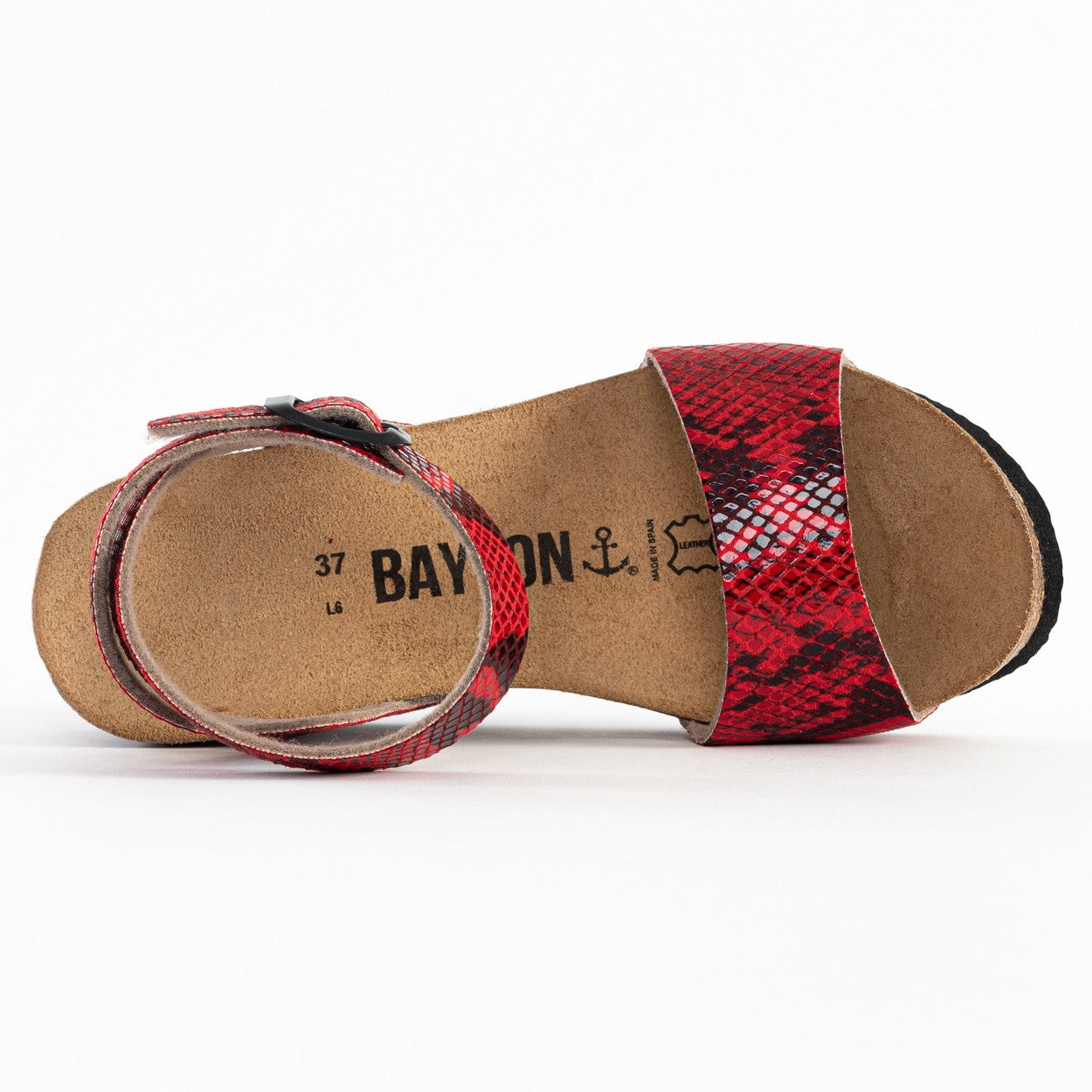 Sol Red Python Wedge and Semi-Wedge Sandals