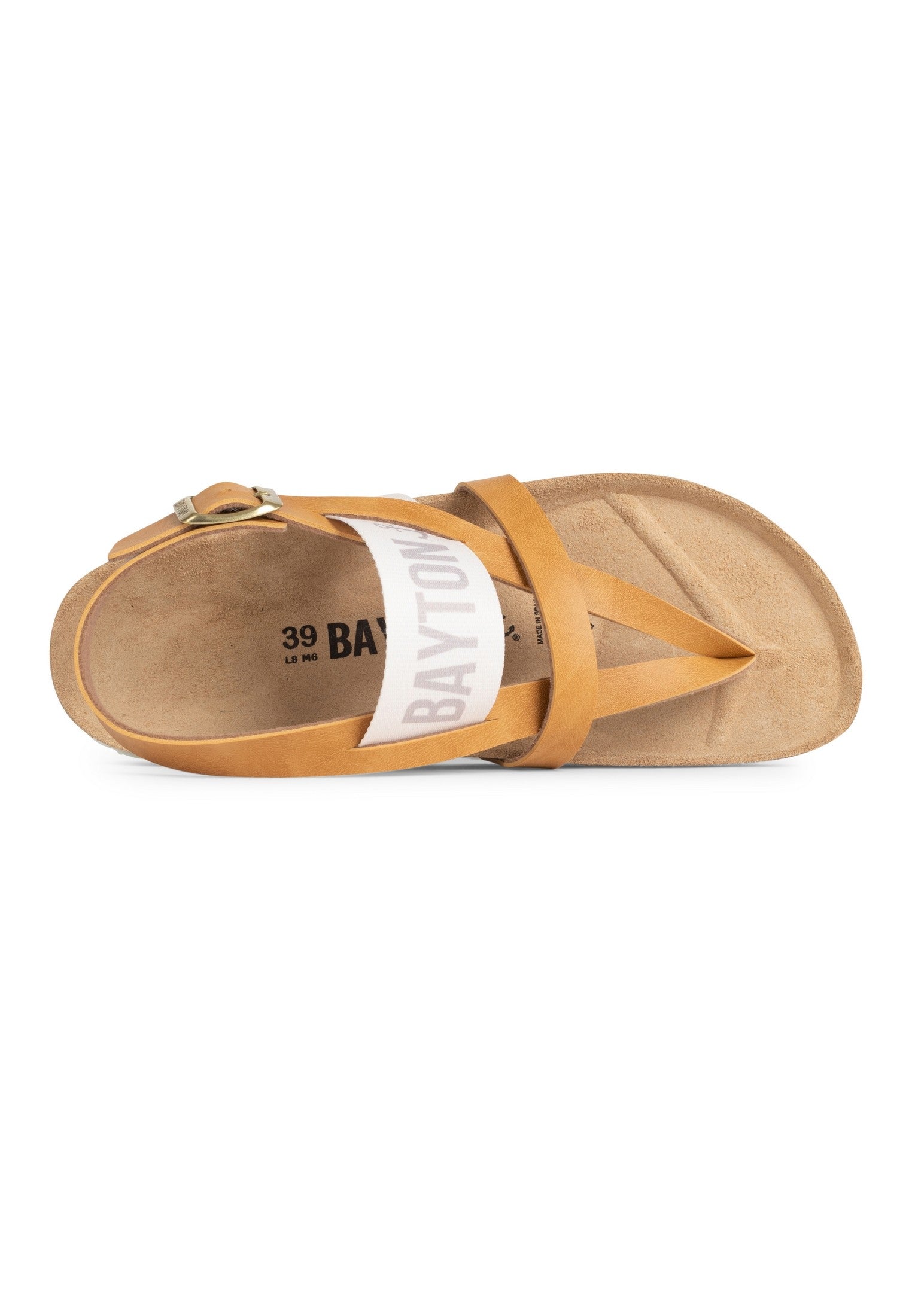 Sandalias Sunset Multitiras Camel Y Beige