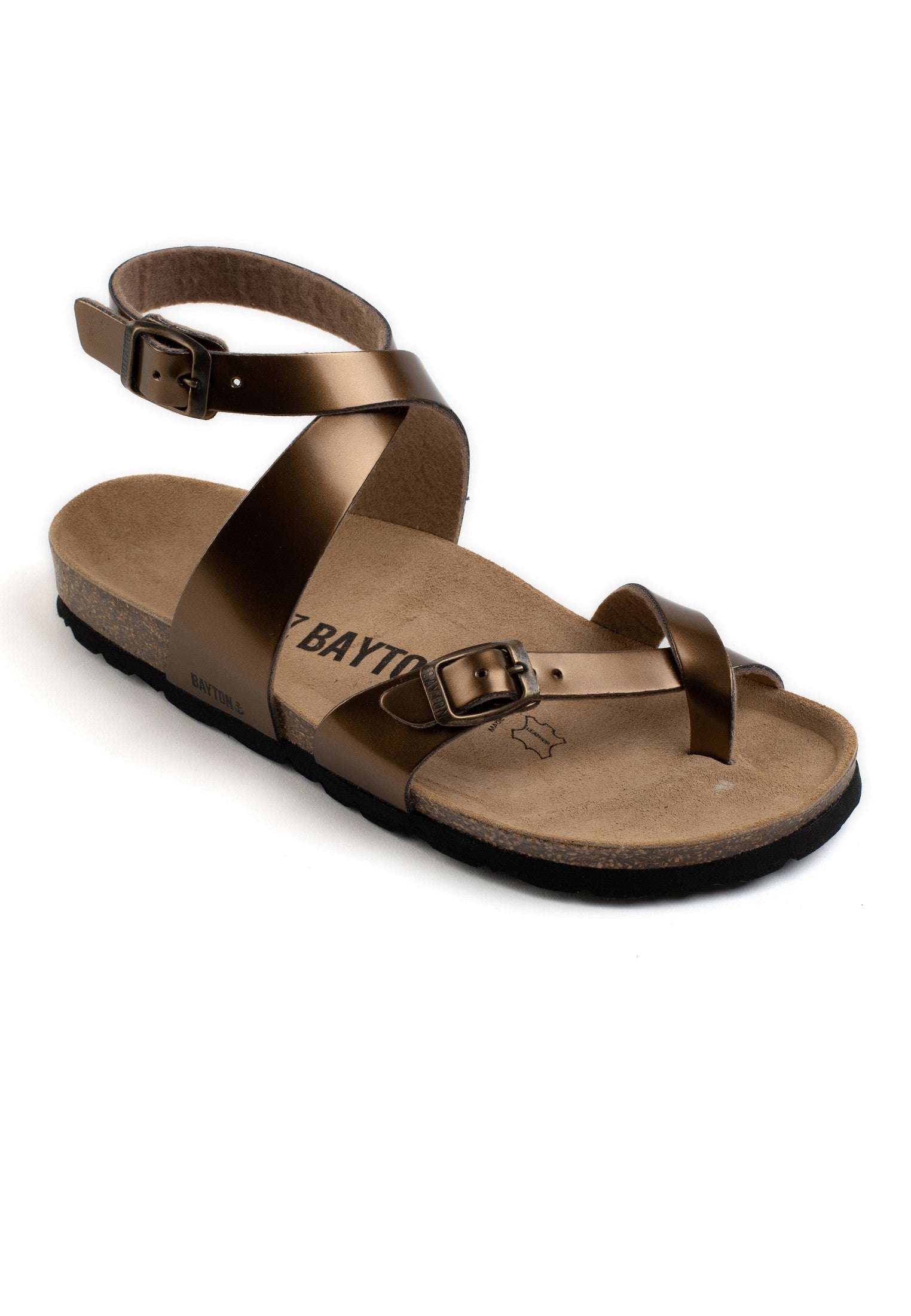 Swan Copper Toe-Thong Sandals