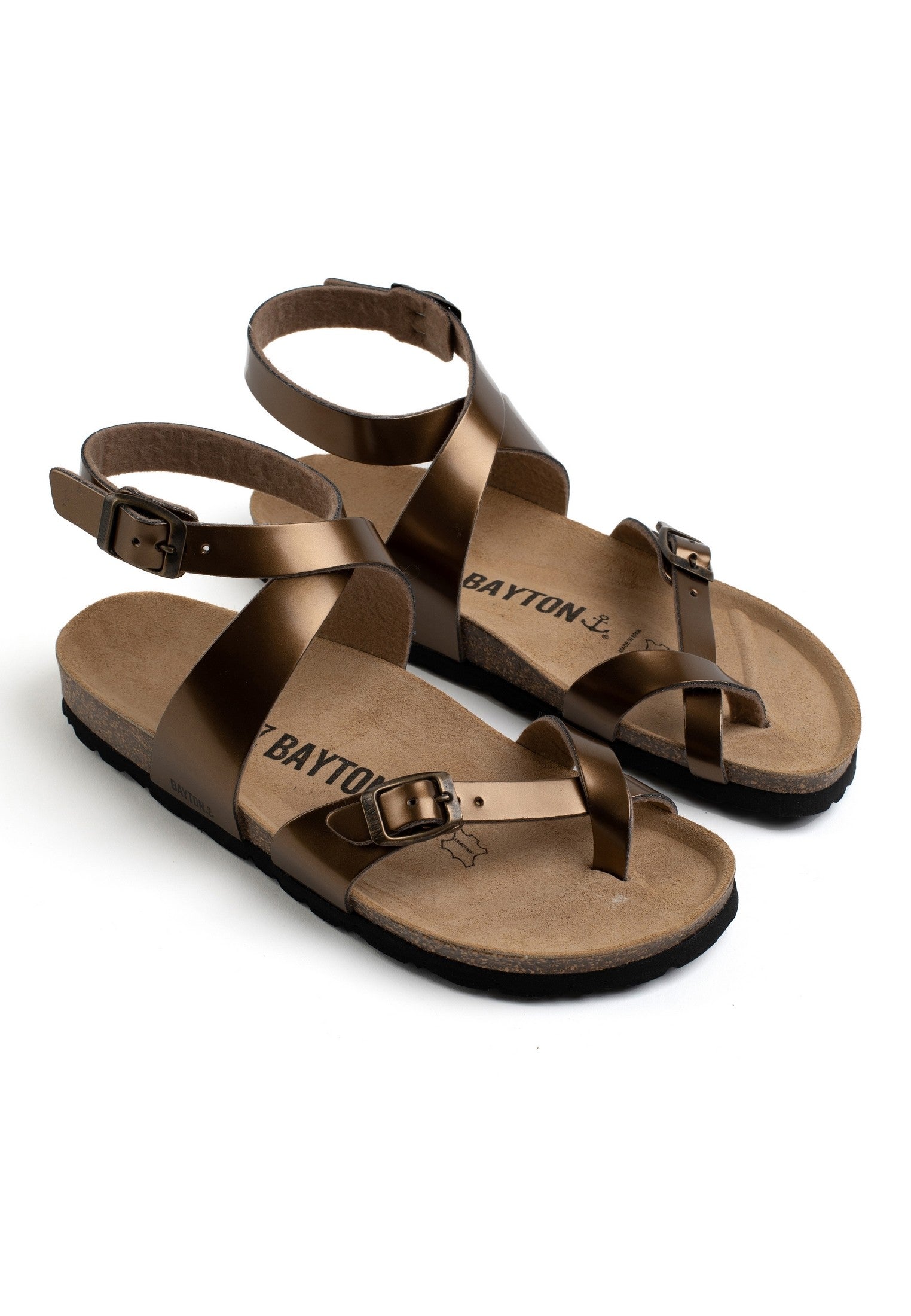 Swan Copper Toe-Thong Sandals