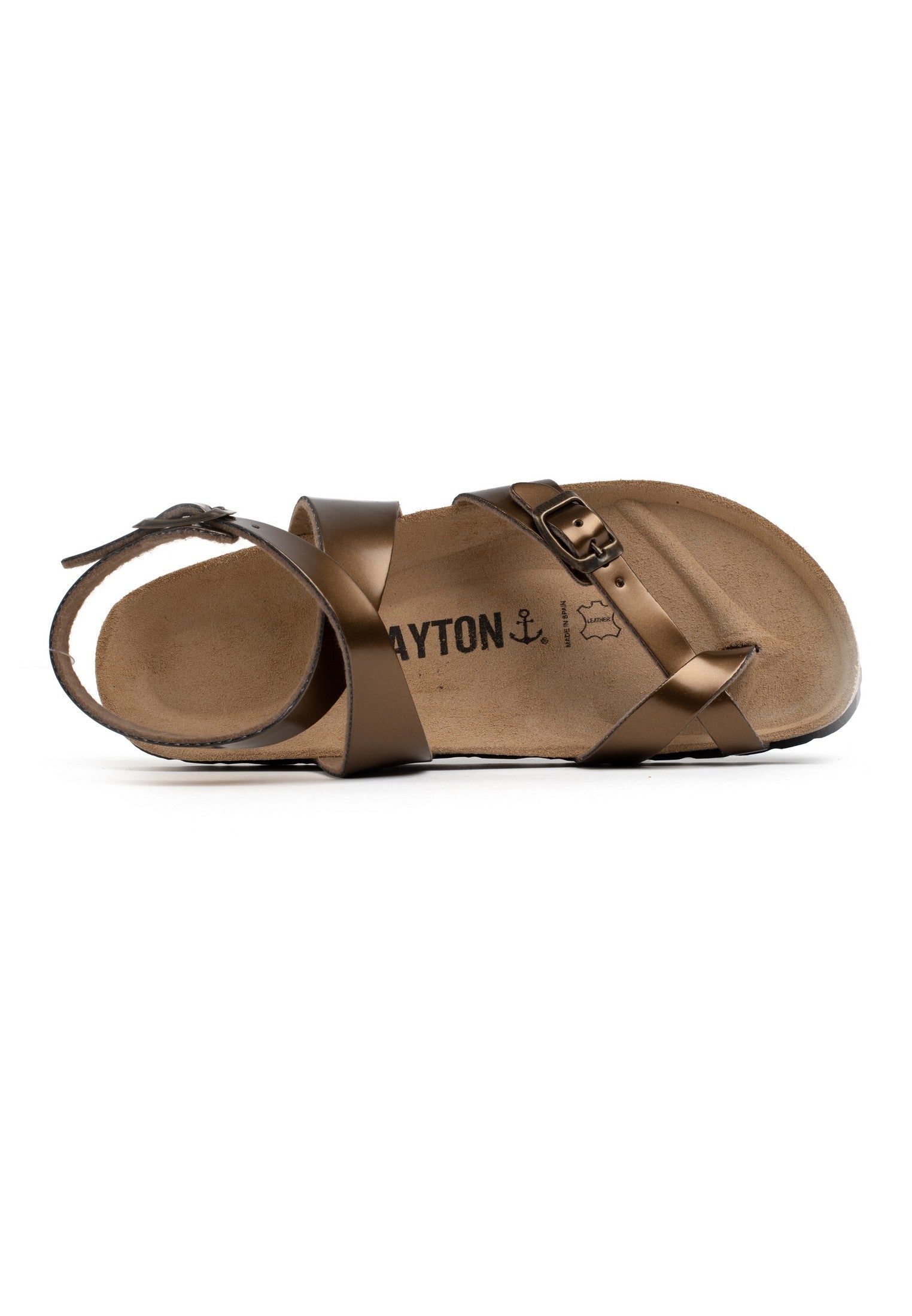 Swan Copper Toe-Thong Sandals