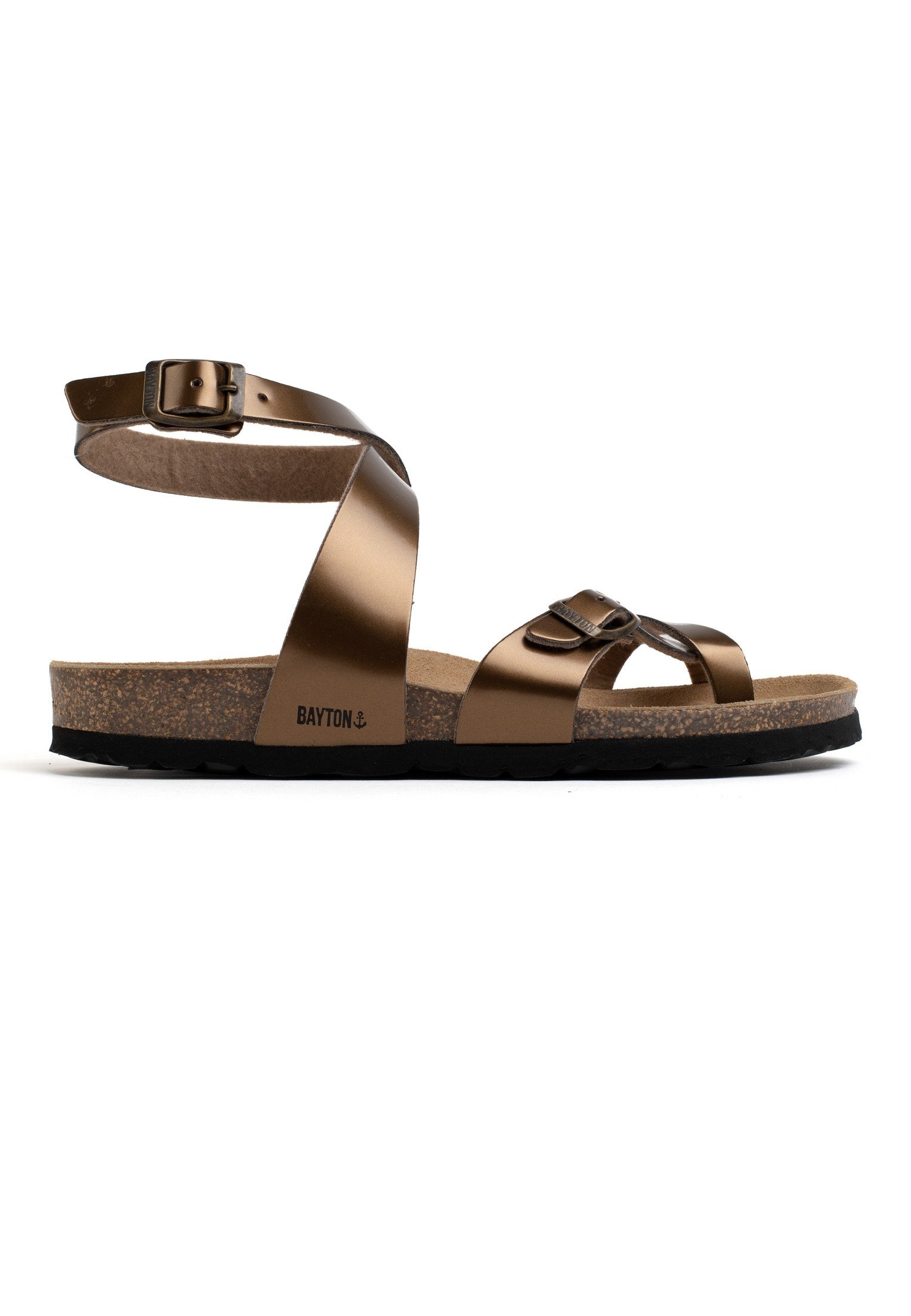 Swan Copper Toe-Thong Sandals