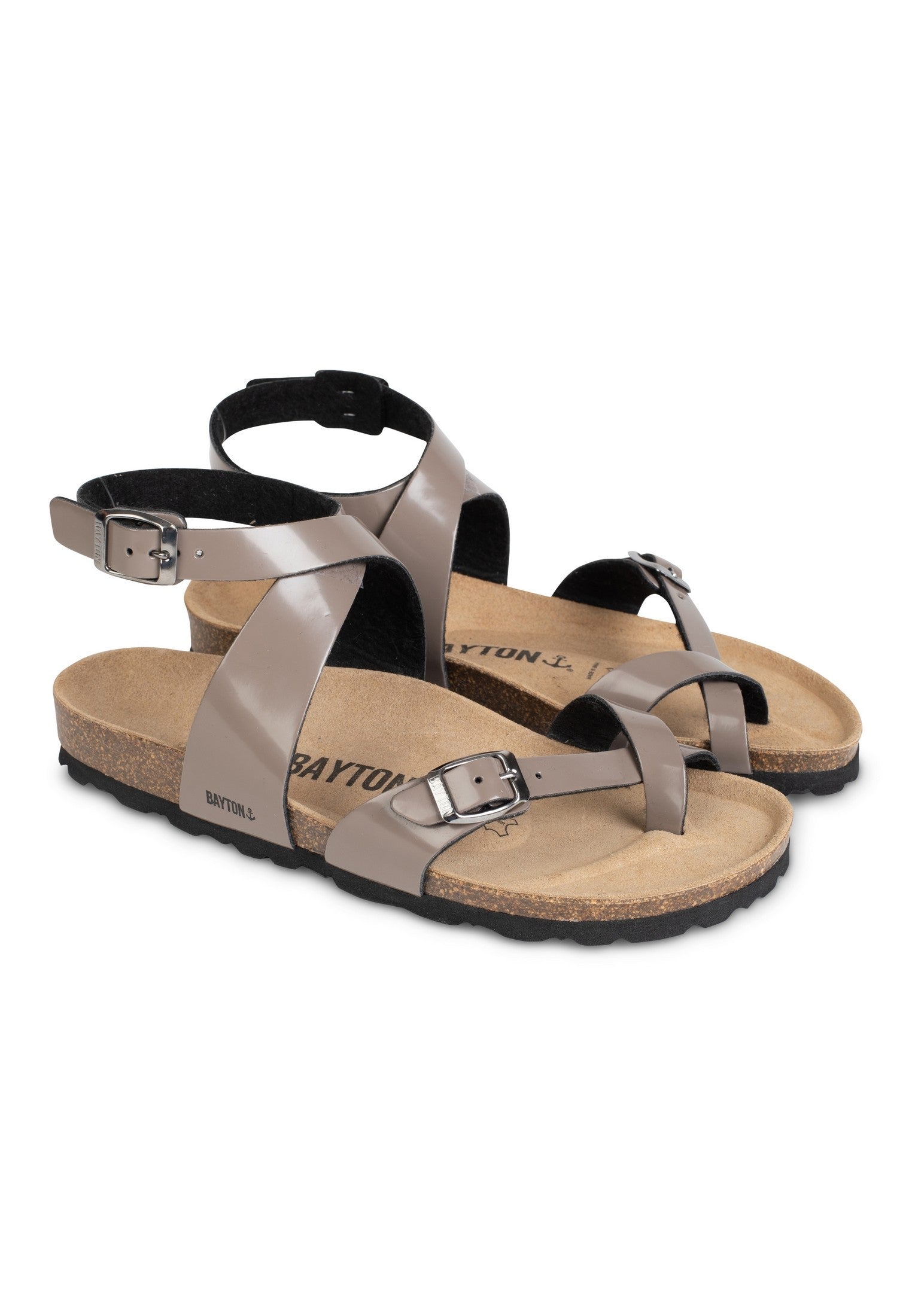 Swan Grey Toe-Thong Sandals