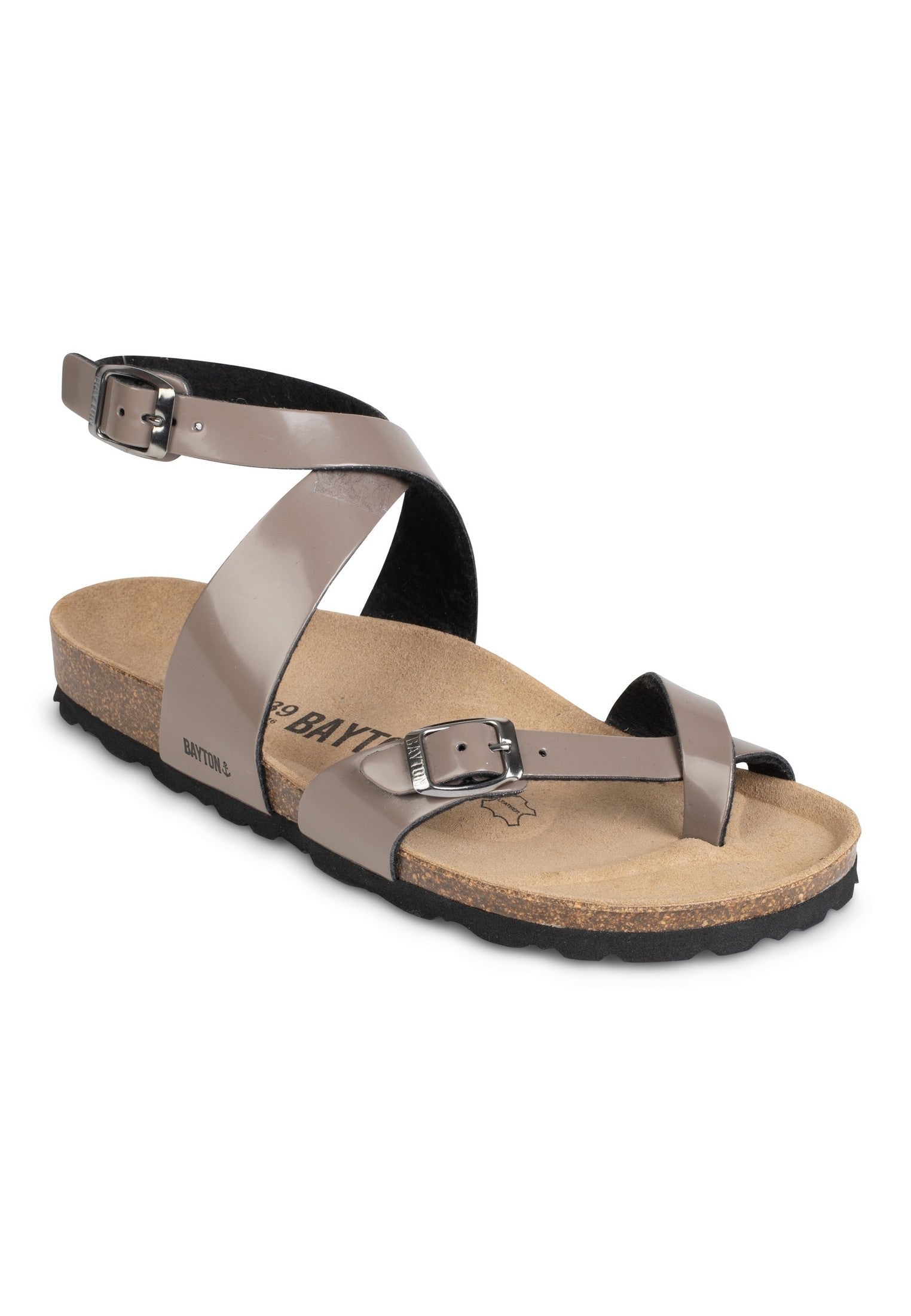 Swan Grey Toe-Thong Sandals