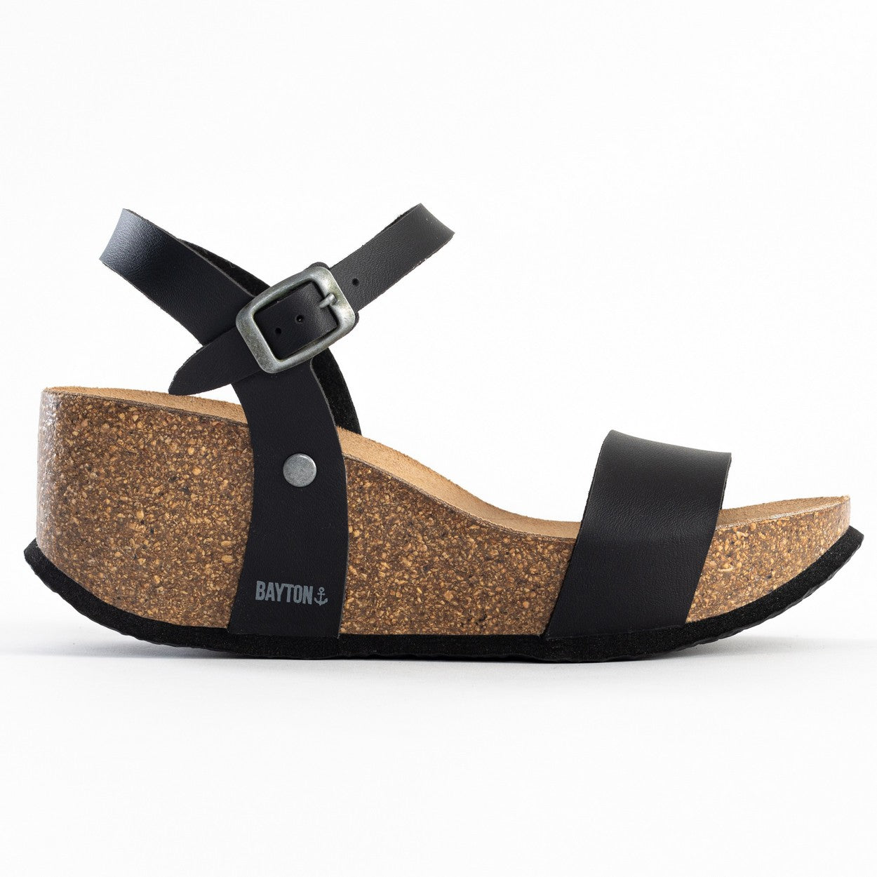 Sandalias Toledo Cuña Y Semicuña Negro