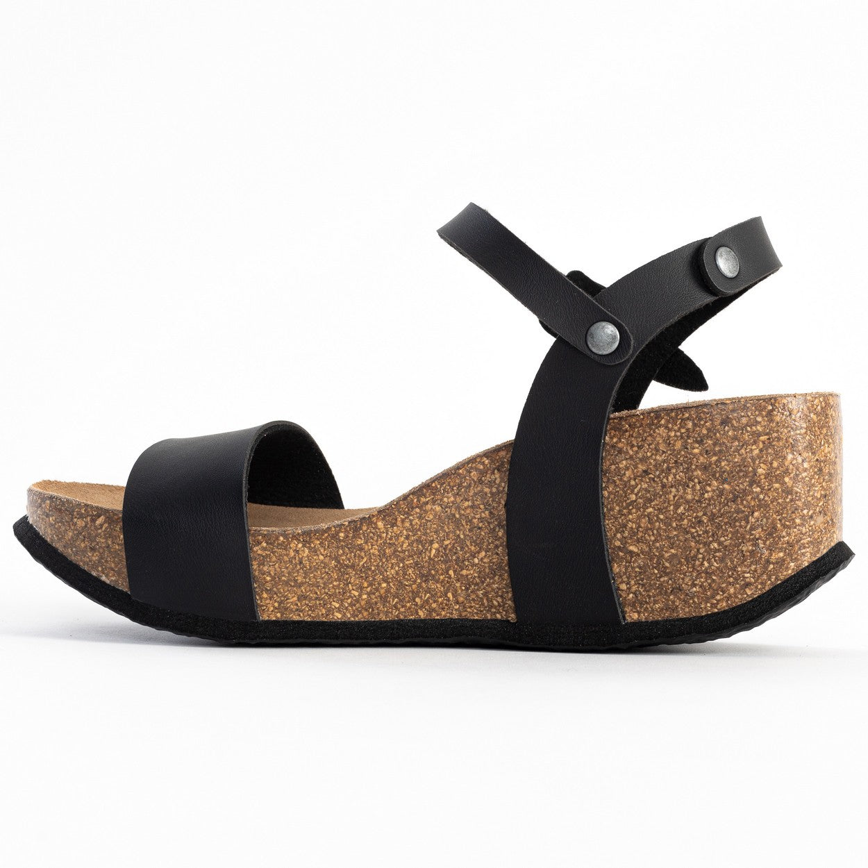 Sandalias Toledo Cuña Y Semicuña Negro