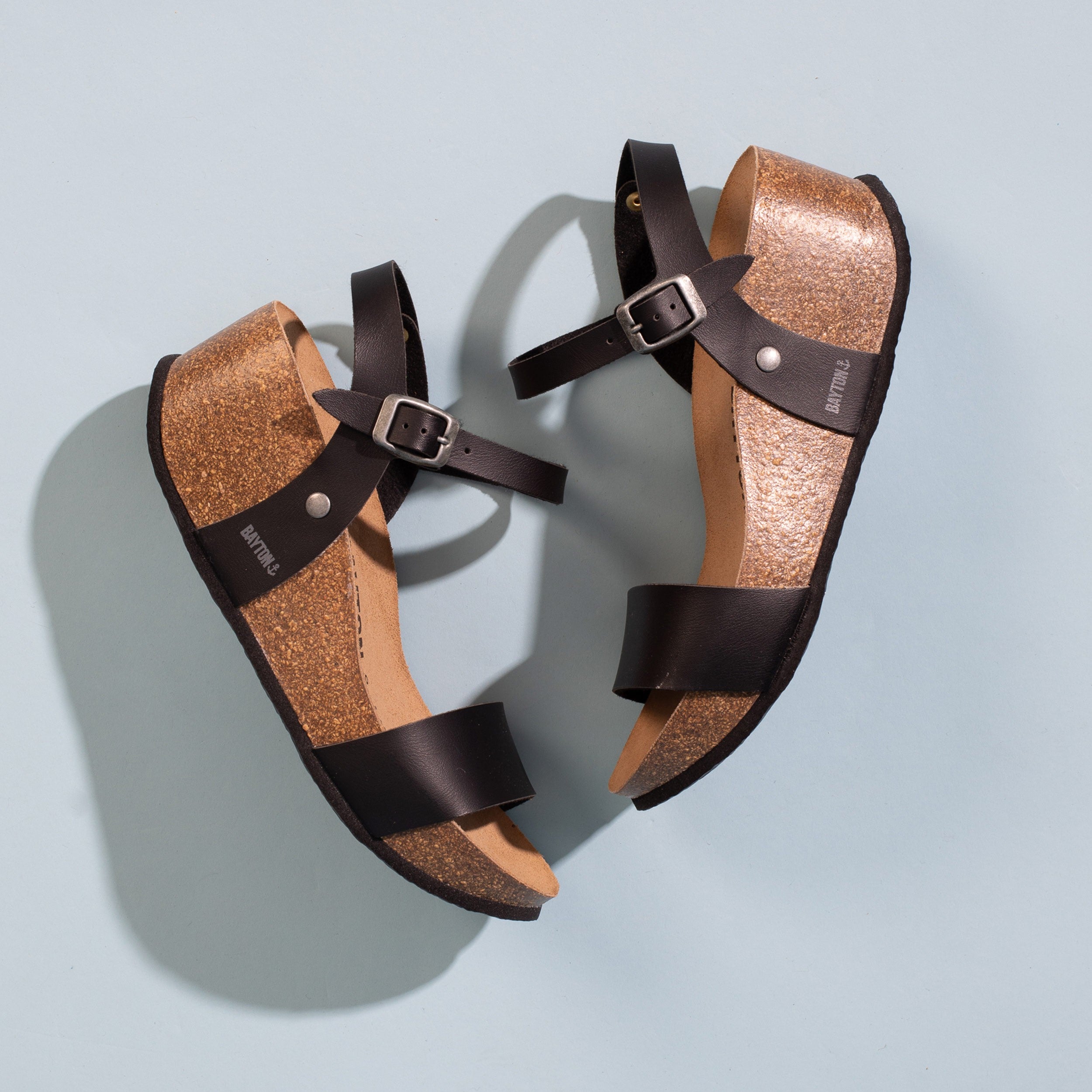 Toledo Black Wedge and Semi-Wedge Sandals