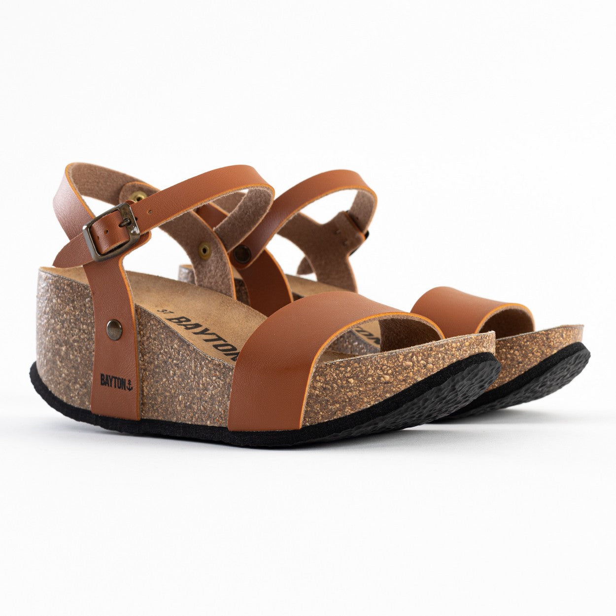 Toledo Camel Wedge and Semi-Wedge Sandals