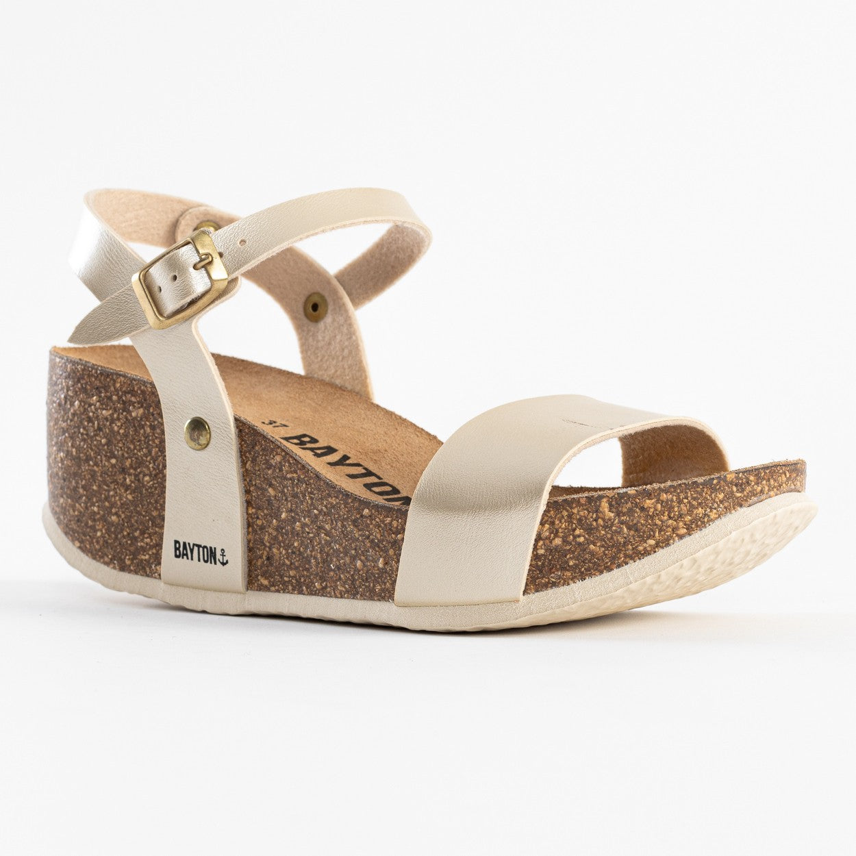 Toledo Light Gold Wedge and Semi-Wedge Sandals