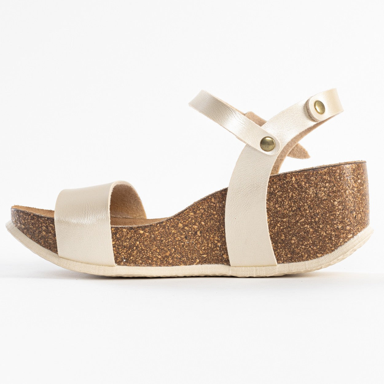 Toledo Light Gold Wedge and Semi-Wedge Sandals