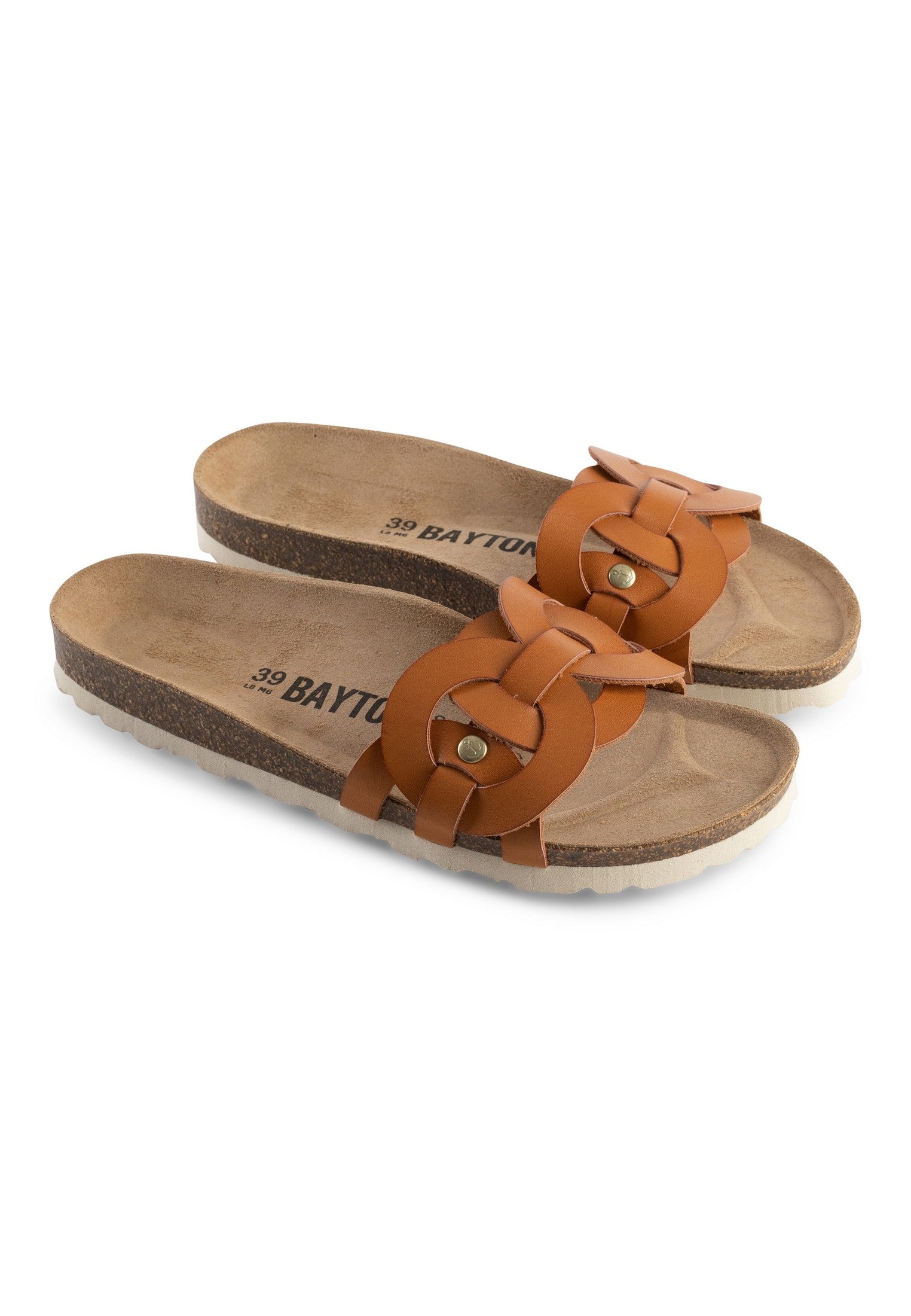 Sandals 1 Strap Topaz Camel 100% Leather