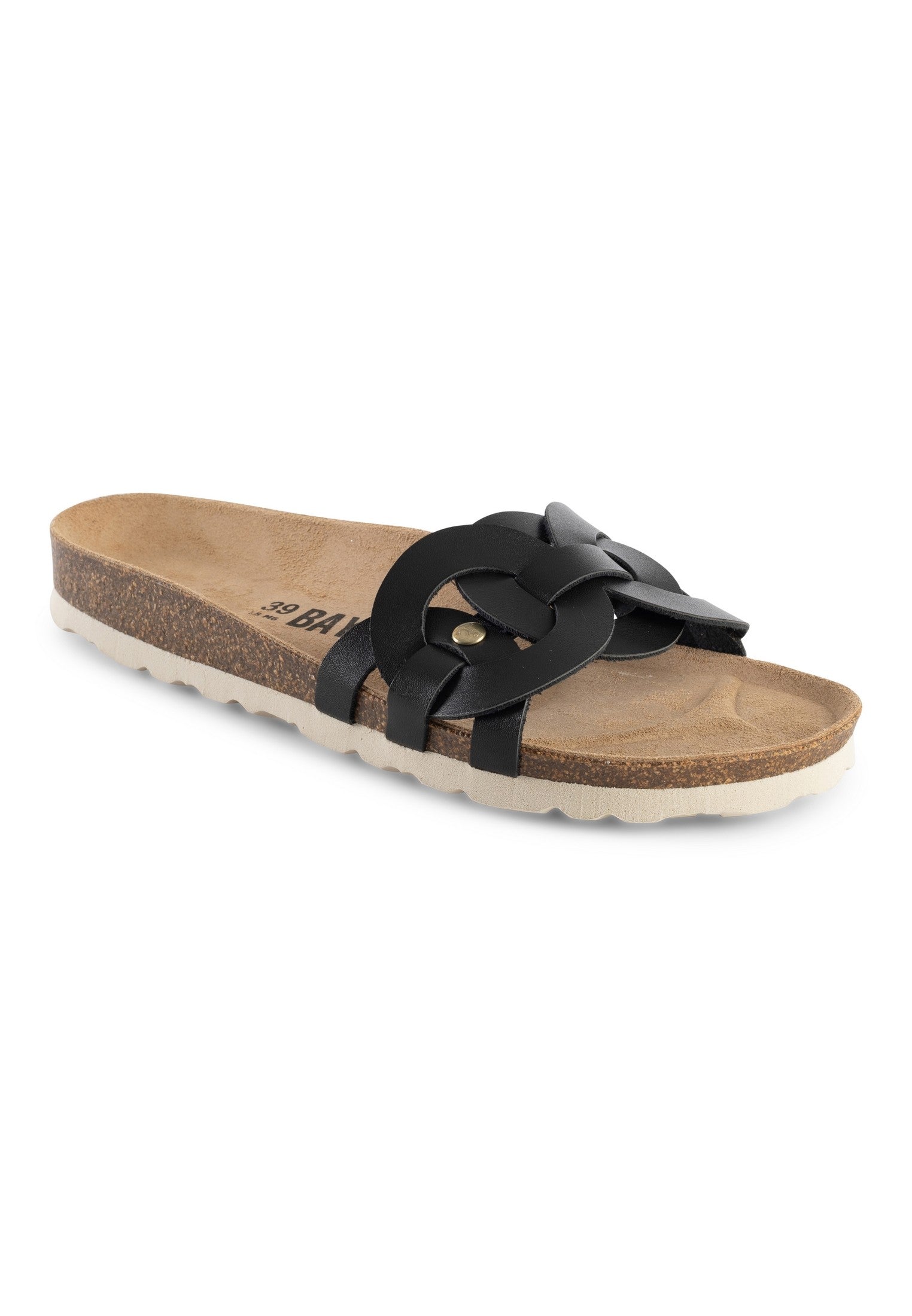 Sandales 1 Bride Topaze Noir 100% Cuir