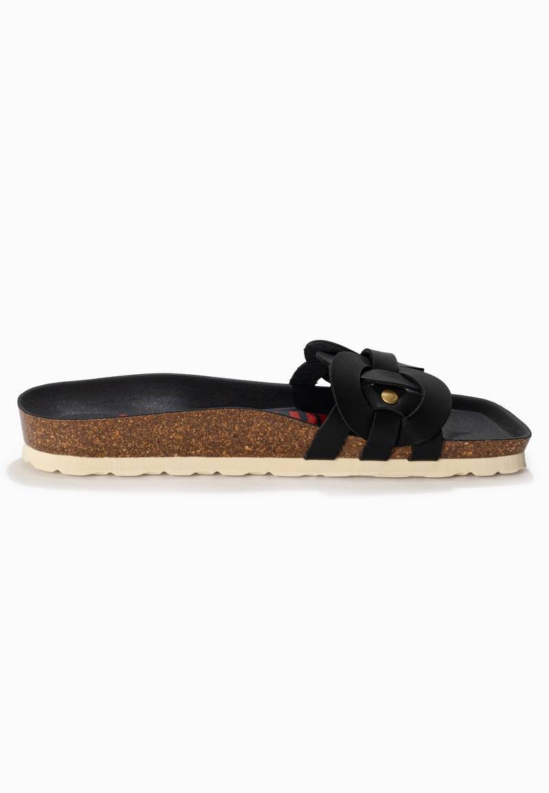 Sandalias con topacio negro