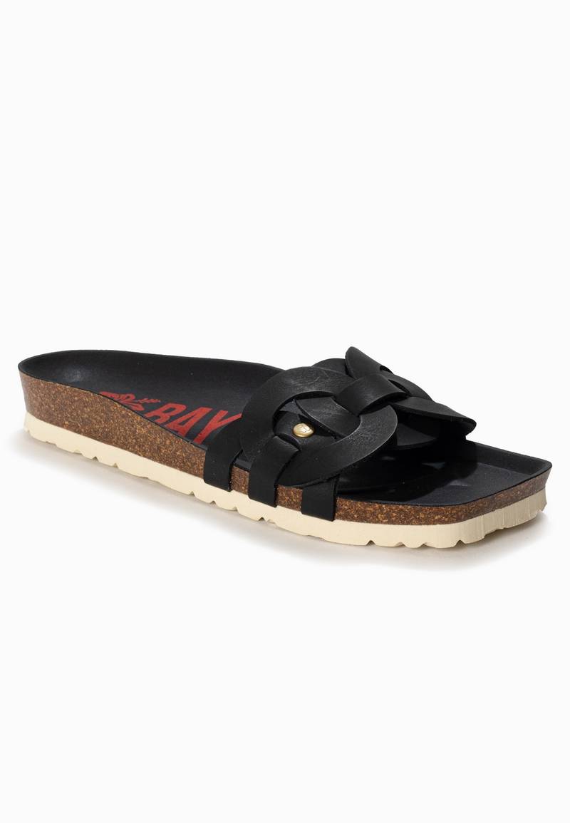 Sandalias con topacio negro