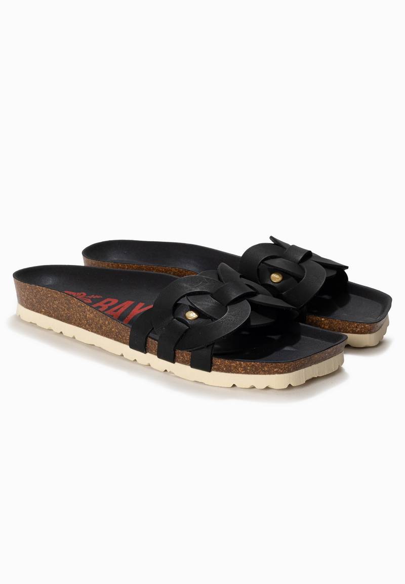 Sandalias con topacio negro