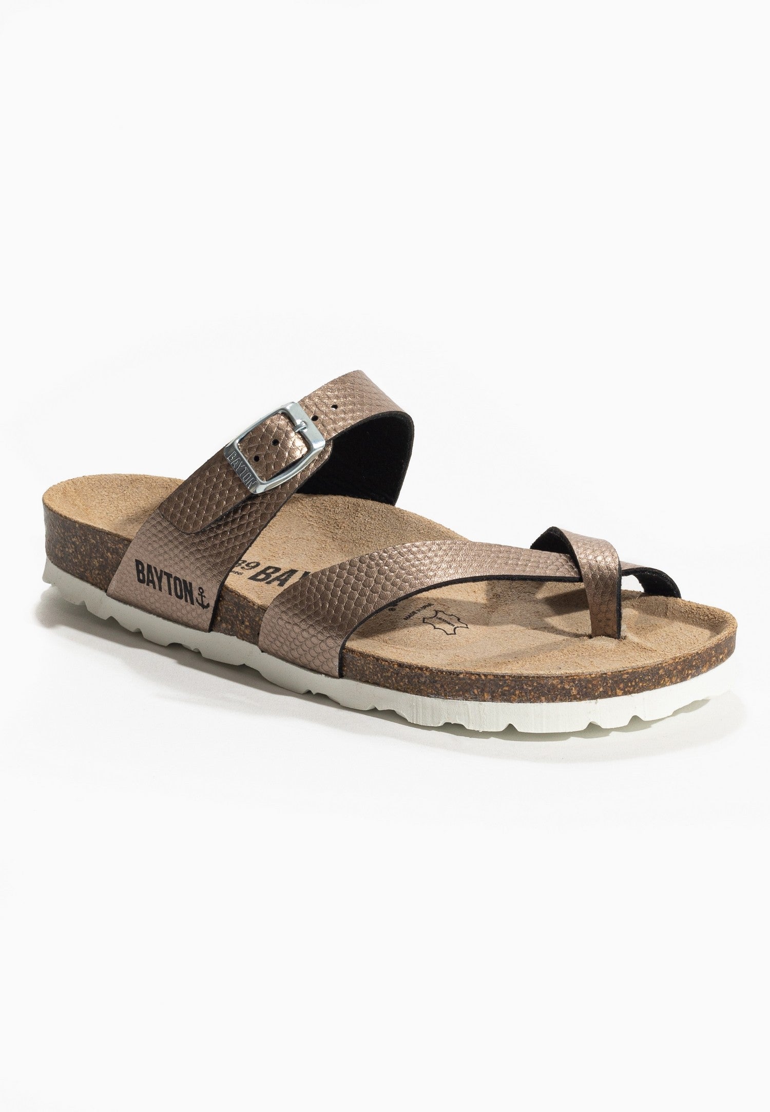 Bronze Triade Toe-Thong Sandals