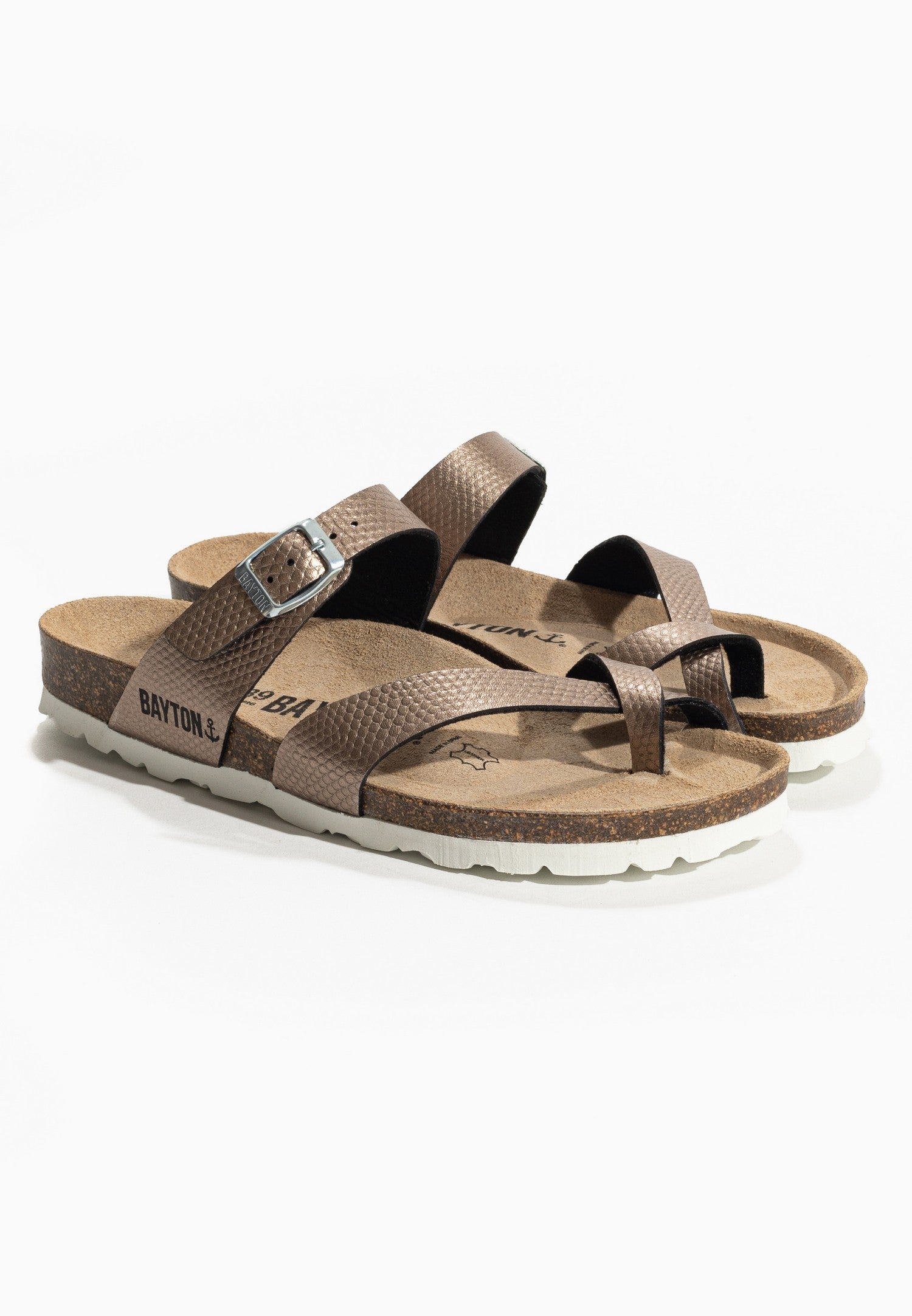 Bronze Triade Toe-Thong Sandals