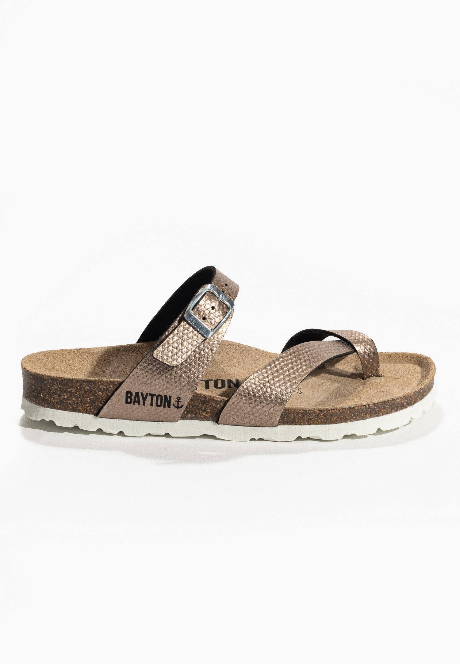 Bronze Triade Toe-Thong Sandals