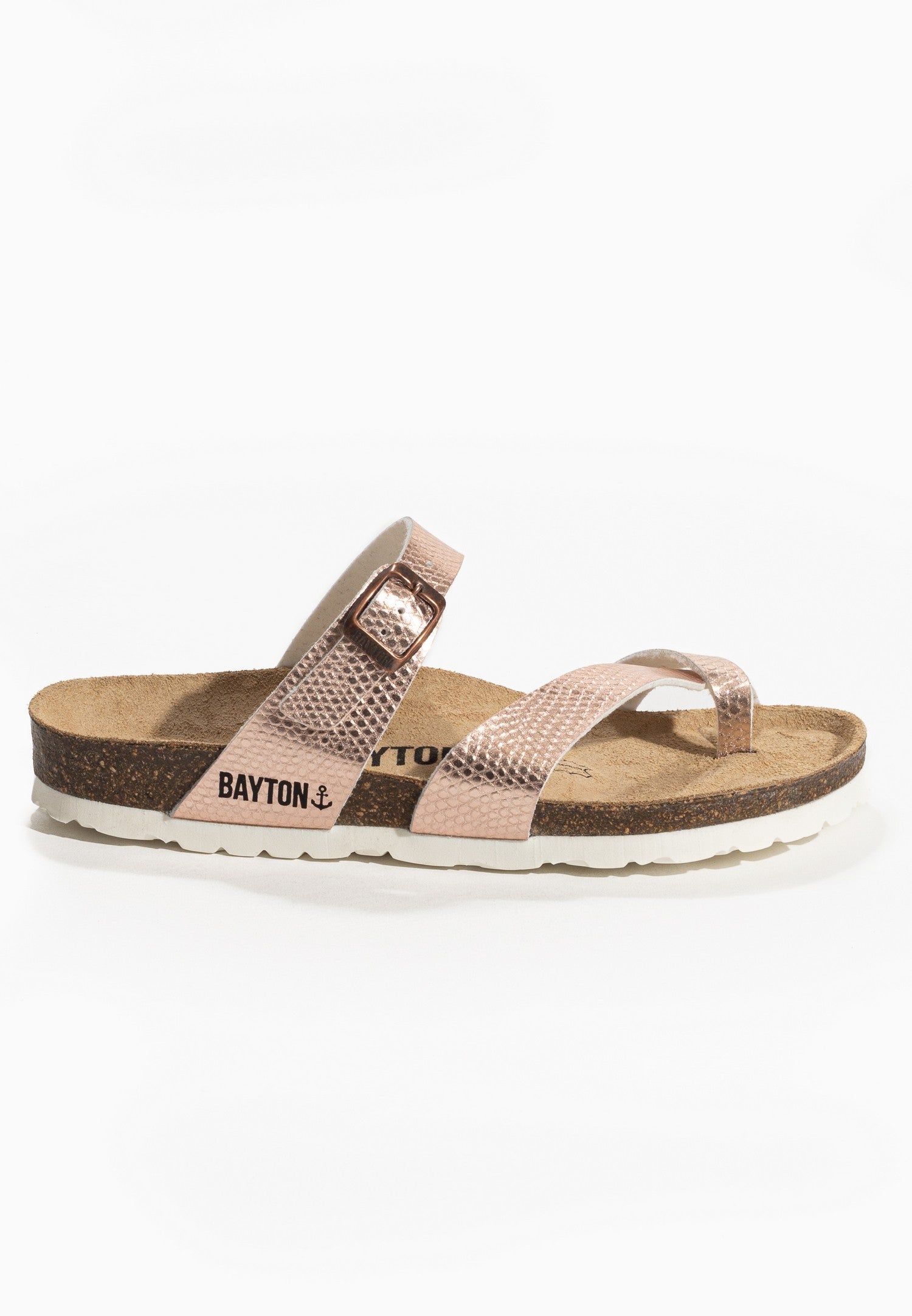 Triade Rose Gold Toe Post Sandals