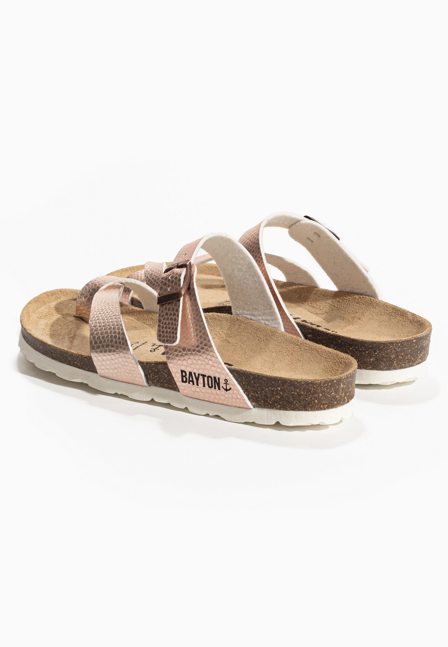 Triade Rose Gold Toe Post Sandals