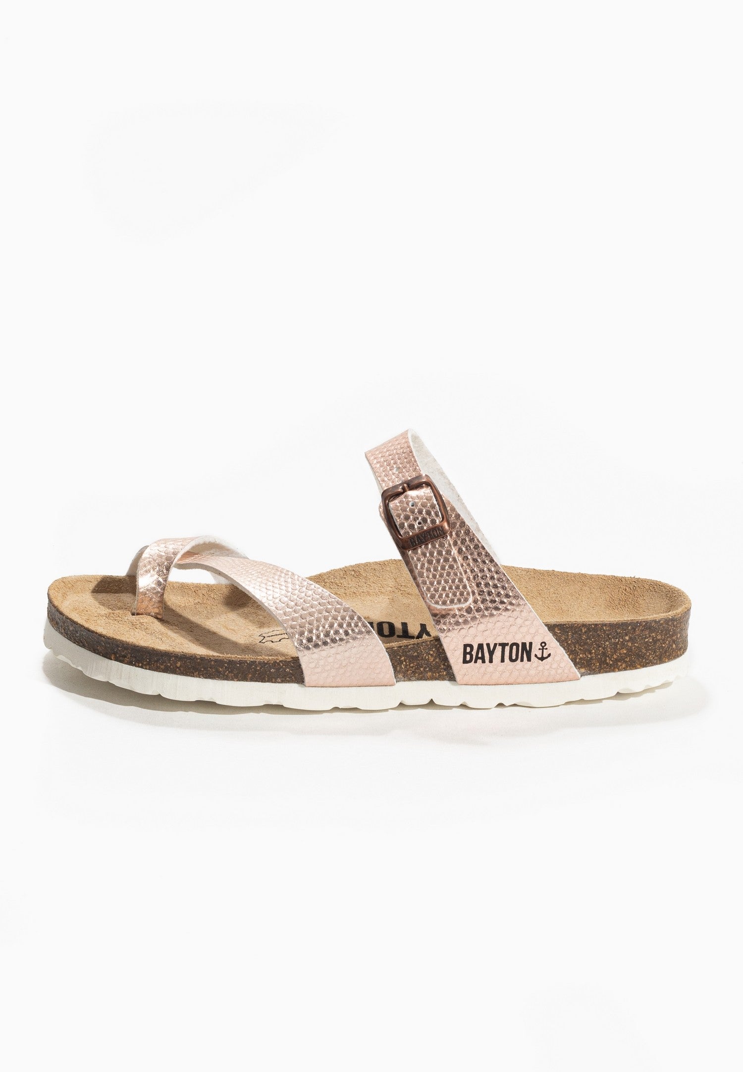 Triade Rose Gold Toe Post Sandals