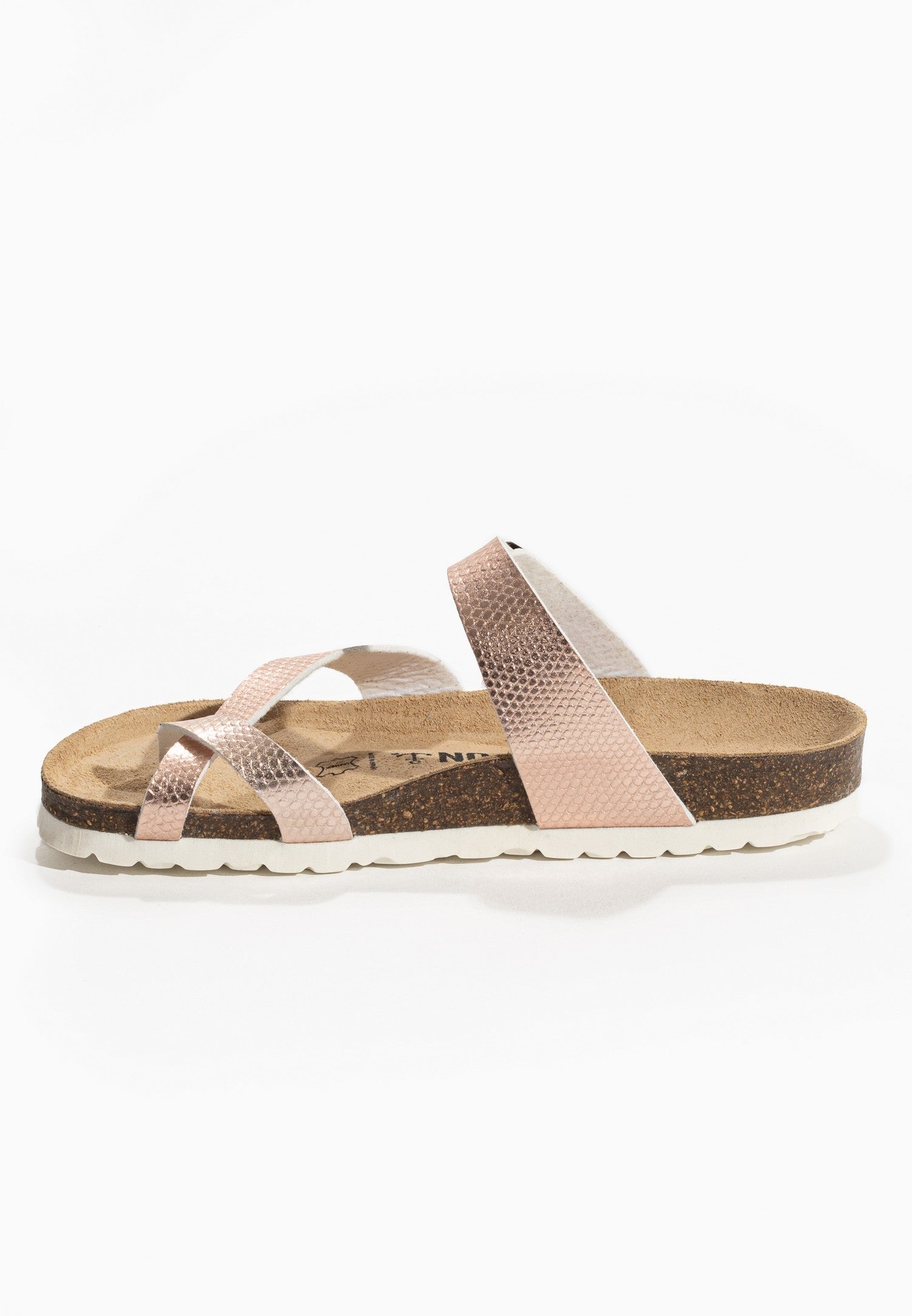 Triade Rose Gold Toe Post Sandals