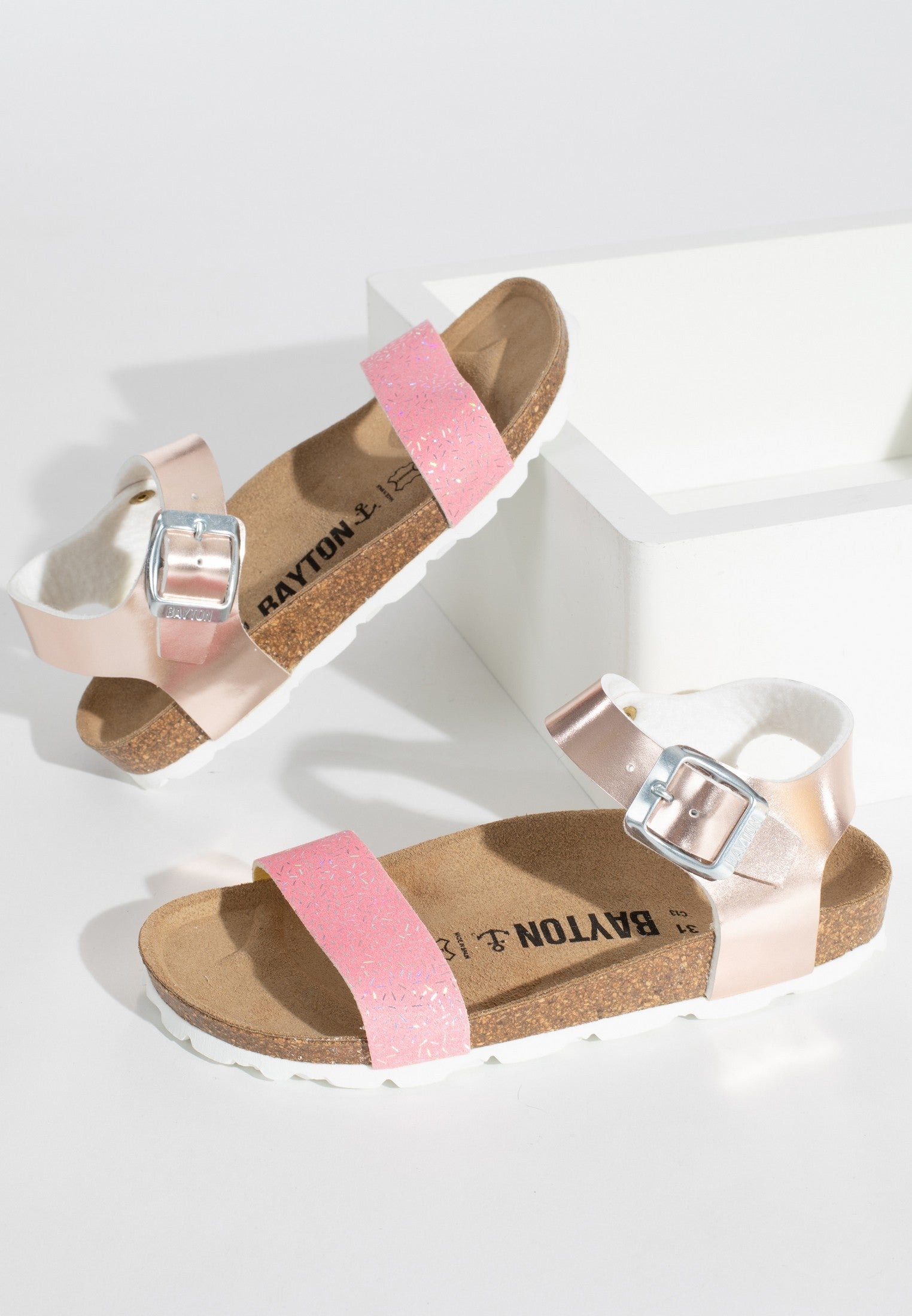 Tyche Light Pink Multi-Strap Sandals