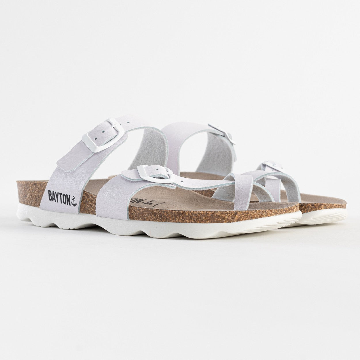 Diane White Toe-Strap Sandals